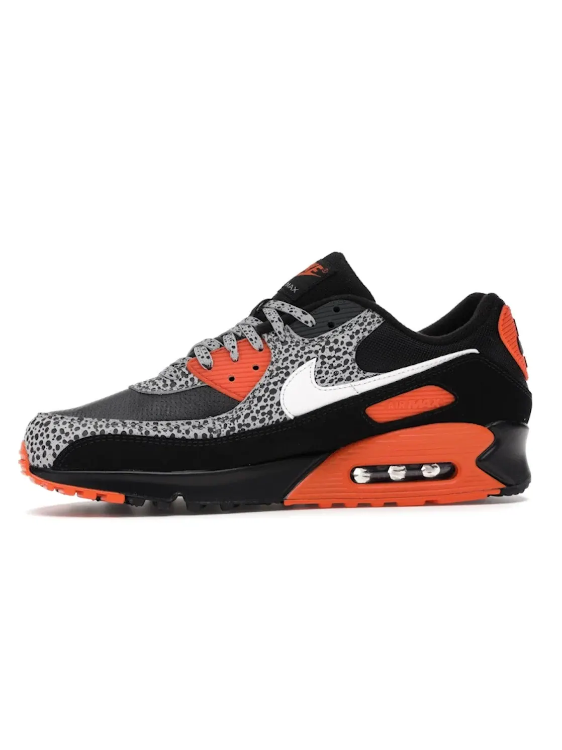 Мужские кроссовки Lifestyle с принтом Safari Nike Air Max 90 — изображение 3 из 4, черный/оранжевый-белый