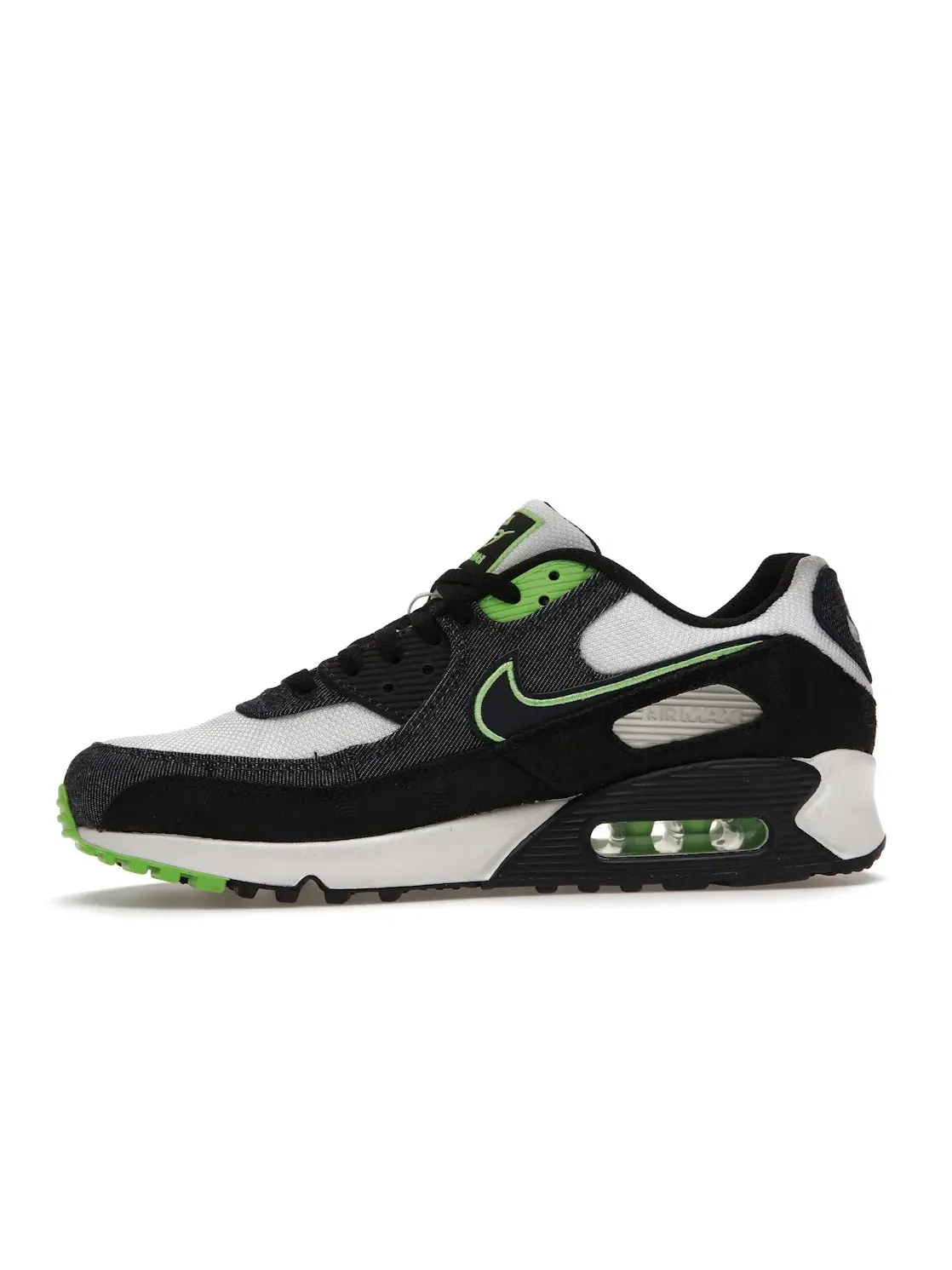 Мужские кроссовки Lifestyle Nike Air Max 90 — изображение 3 из 4, черный/зеленый-белый