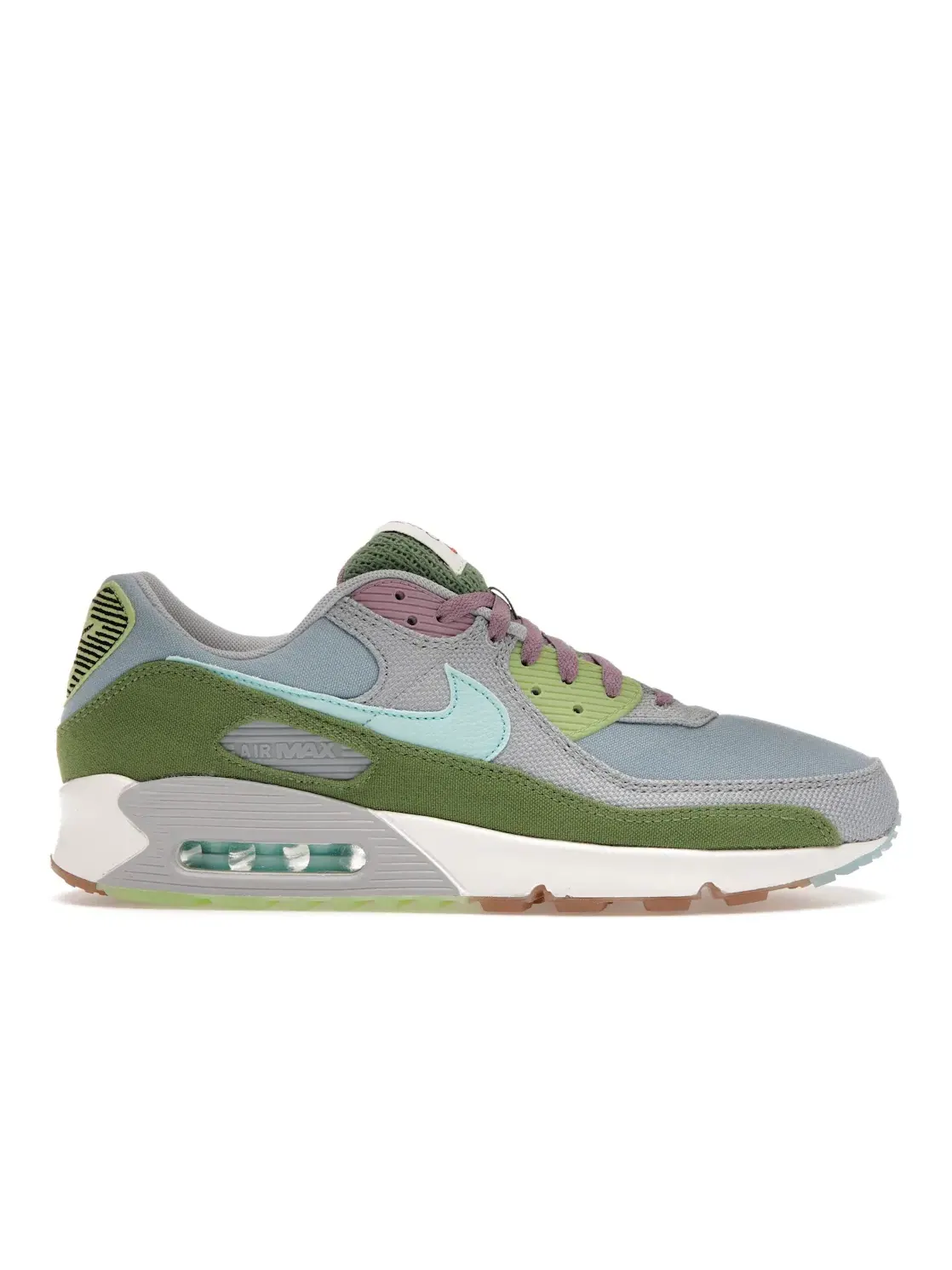 Мужские кроссовки Lifestyle с цветовой блокировкой Nike Air Max 90 SE Sun Club — изображение 1 из 4, синий/зеленый-фиолетовый