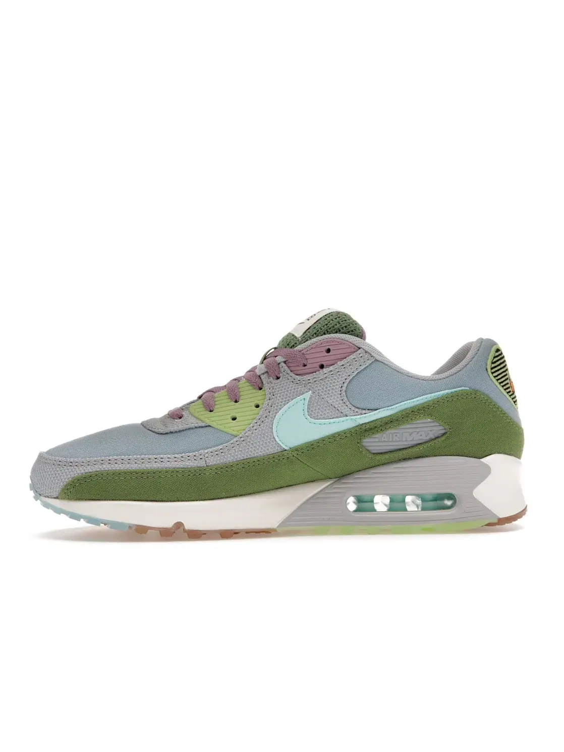 Мужские кроссовки Lifestyle с цветовой блокировкой Nike Air Max 90 SE Sun Club — изображение 3 из 4, синий/зеленый-фиолетовый