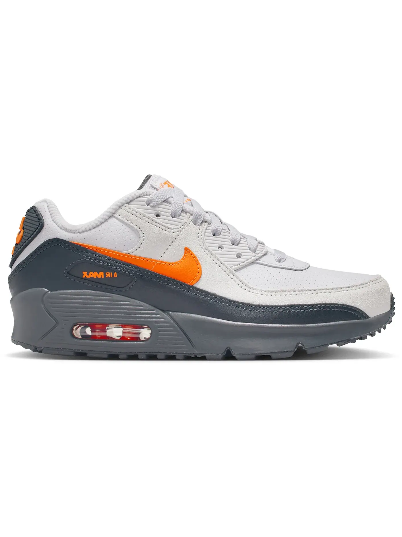 Детские кроссовки повседневные Nike Air Max 90 SE — изображение 1 из 1, серый//белый/оранжевый