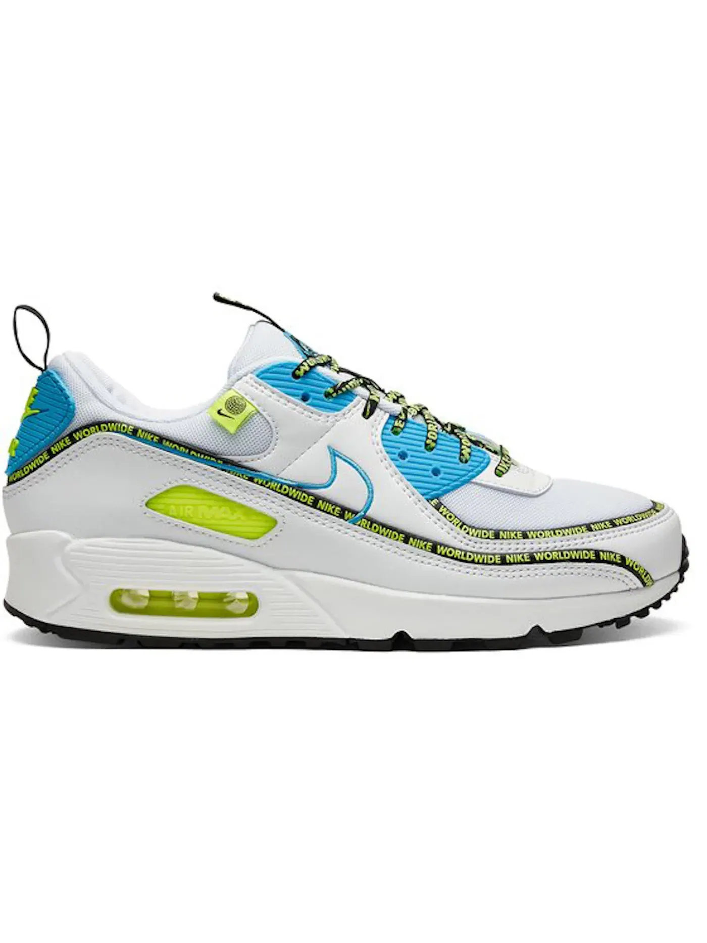 Мужские кроссовки Lifestyle с амортизацией Nike Air Max 90 SE — изображение 1 из 1, белый/черный//синий