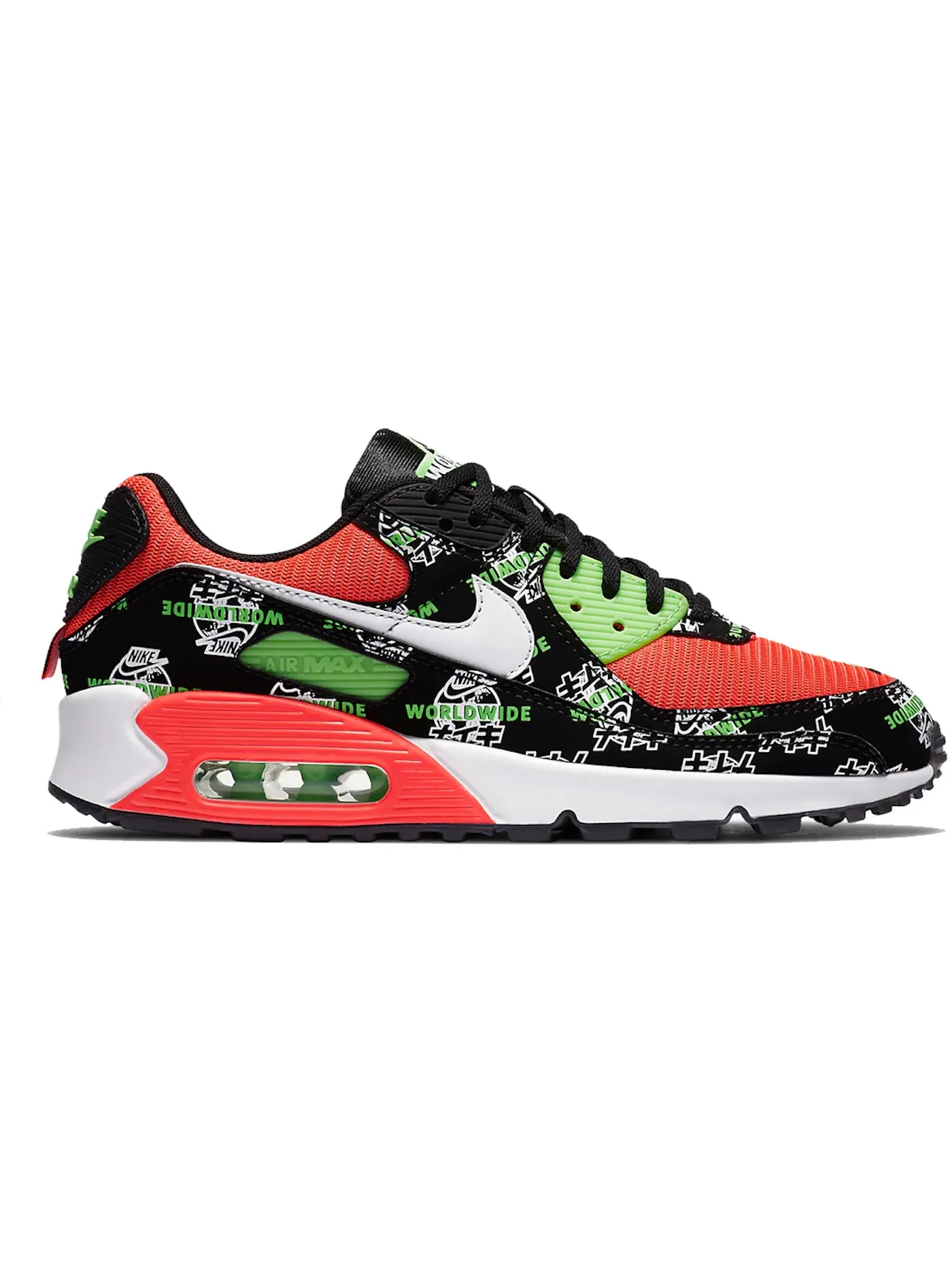 Женские кроссовки Lifestyle Nike Air Max 90 SE — изображение 1 из 1, черный/белый-зеленый