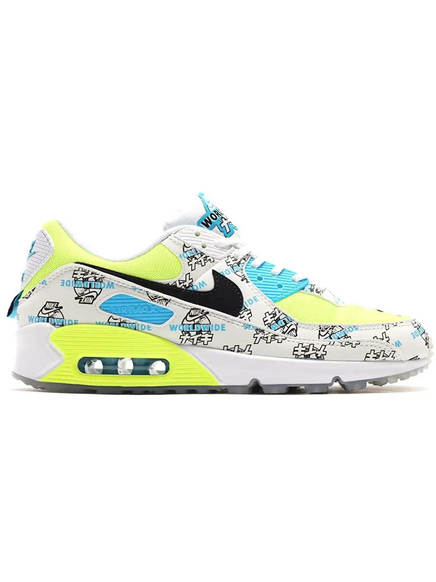 Женские кроссовки Lifestyle Nike Air Max 90 SE — изображение 1 из 1, белый/черный--синий