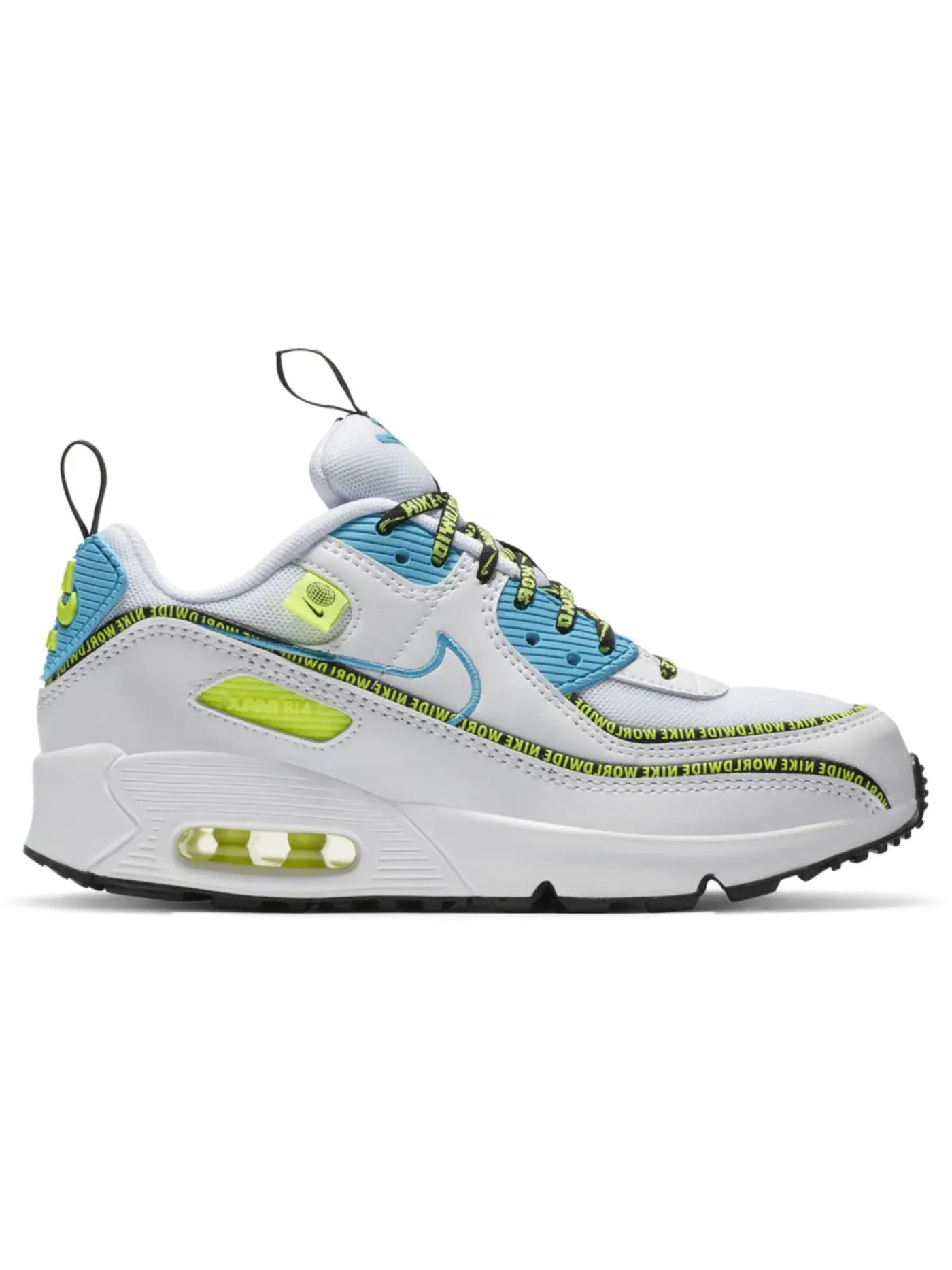 Детские кроссовки Lifestyle Nike Air Max 90 SE — изображение 1 из 1, белый/черный//синий