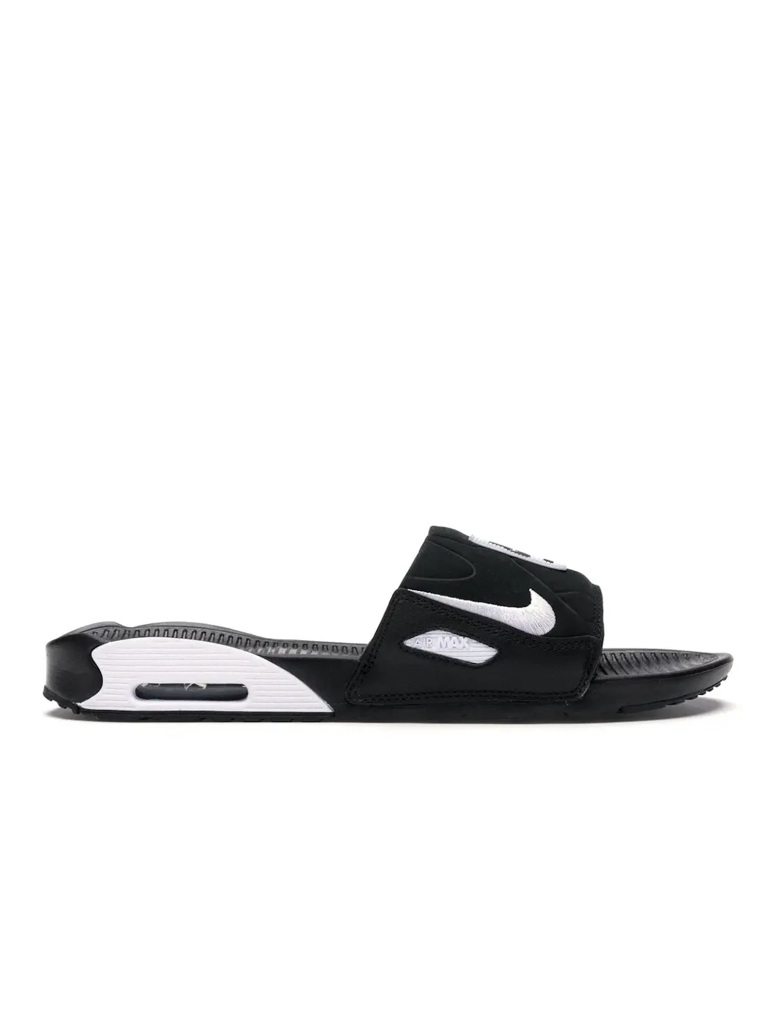 Мужские сандалии на липучке Nike Air Max 90 Slide — изображение 1 из 4, черный/белый