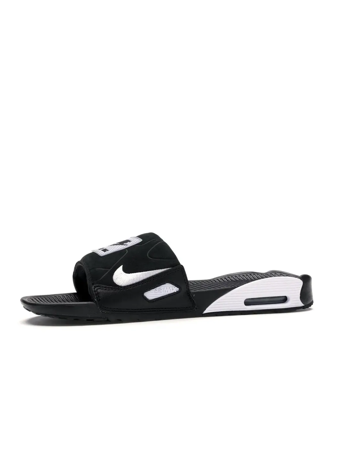 Мужские сандалии на липучке Nike Air Max 90 Slide — изображение 3 из 4, черный/белый