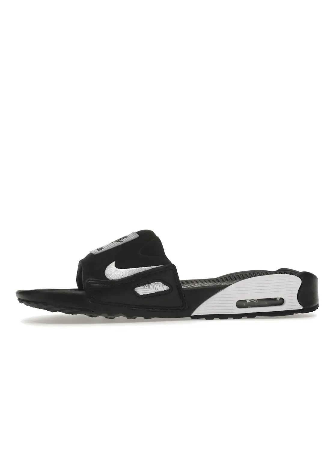 Женские шлепанцы с ремешком Nike Air Max 90 Slide — изображение 3 из 4, черный/белый