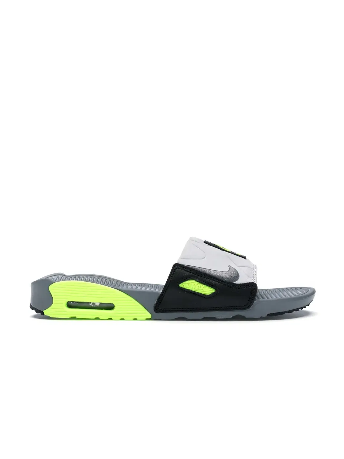 Мужские сланцы Nike Air Max 90 Slide — изображение 1 из 4, серый/-черный-серый