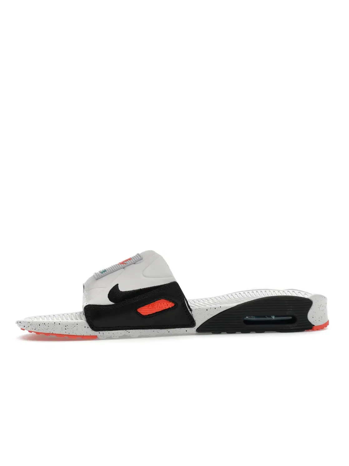 Мужские сандалии-слайды с ремешком Nike Air Max 90 Slide — изображение 3 из 4, белый оранжевый черный