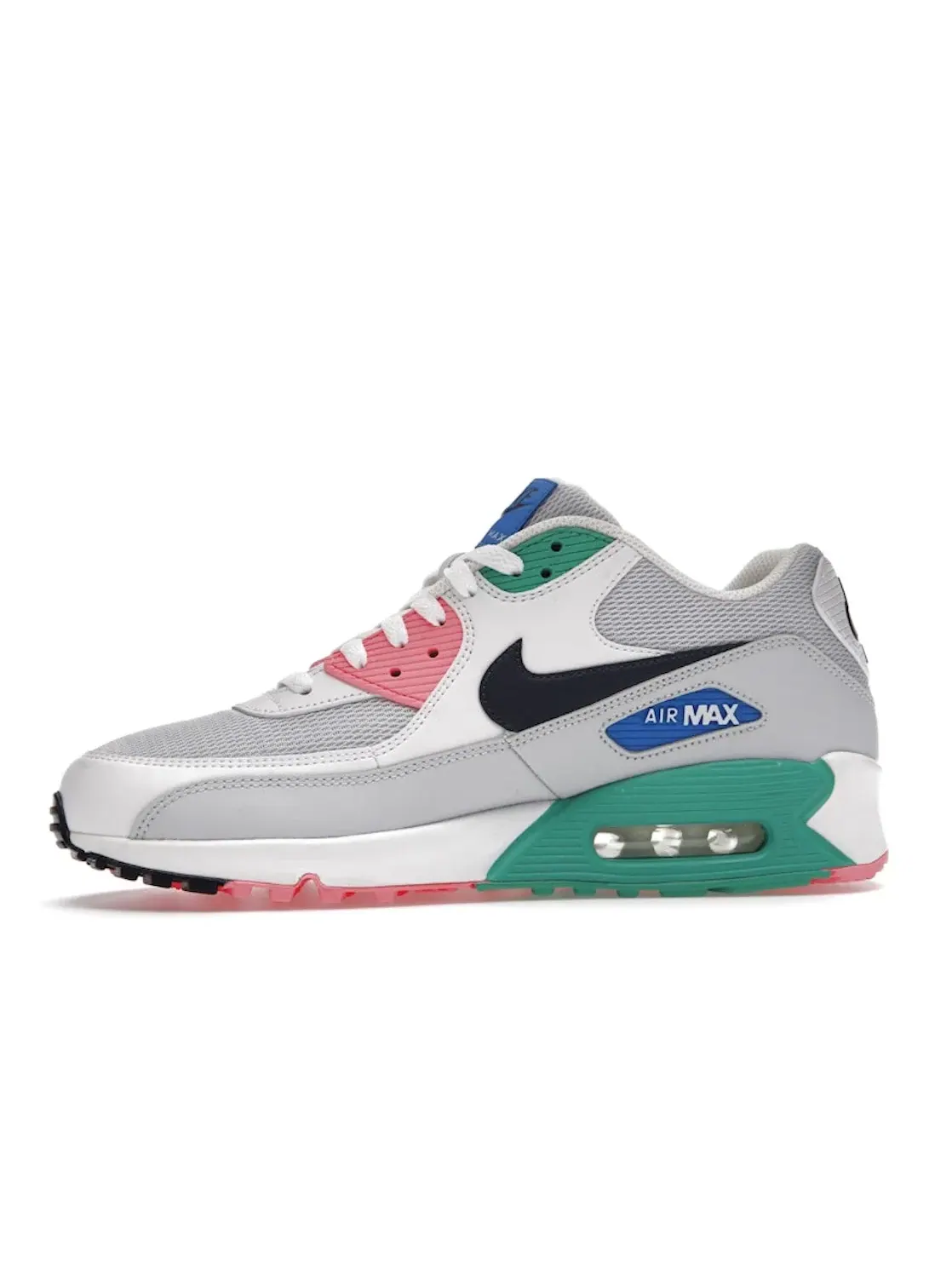 Мужские кроссовки Lifestyle с ярким дизайном Nike Air Max 90 — изображение 3 из 4, белый/-платиновый-синий