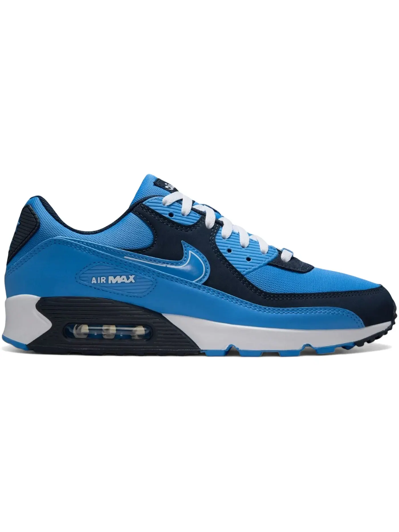 Мужские кроссовки Lifestyle Nike Air Max 90 — изображение 1 из 1, белый/темно-синий
