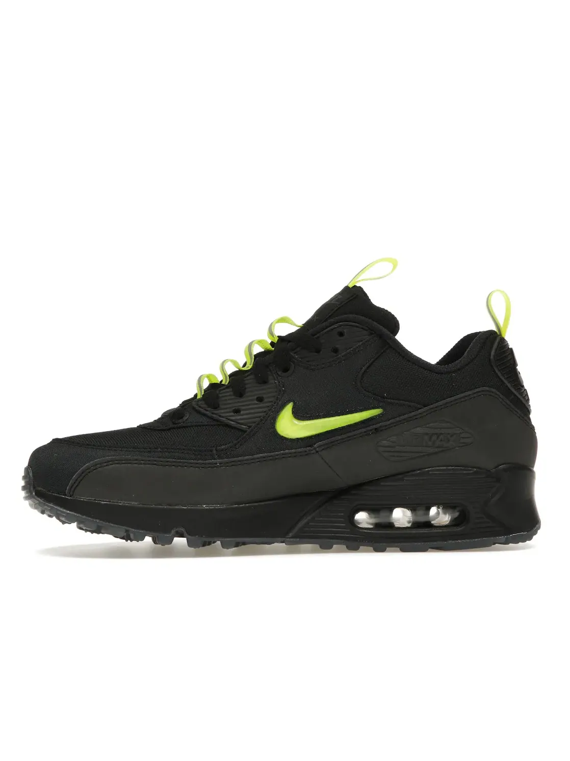 Мужские кроссовки Lifestyle Nike Air Max 90 — изображение 3 из 4, черный/зеленый-серый