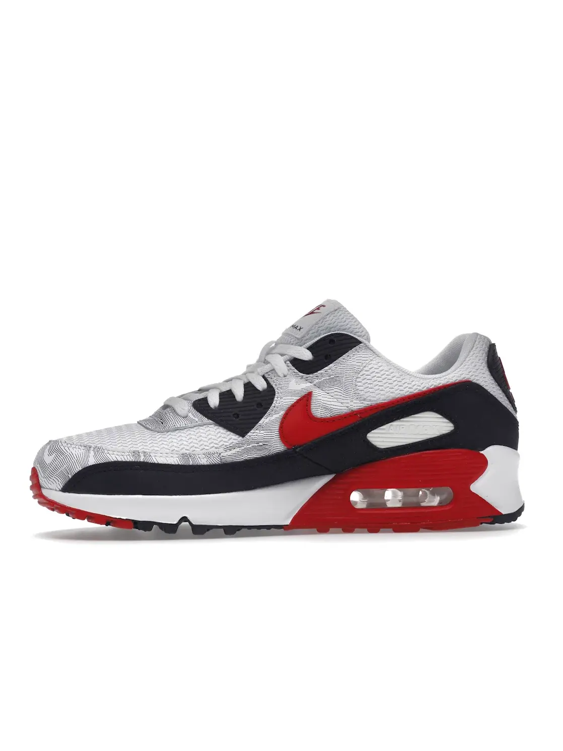 Мужские кроссовки Lifestyle Nike Air Max 90 Topography — изображение 3 из 4, белый/красный/черный