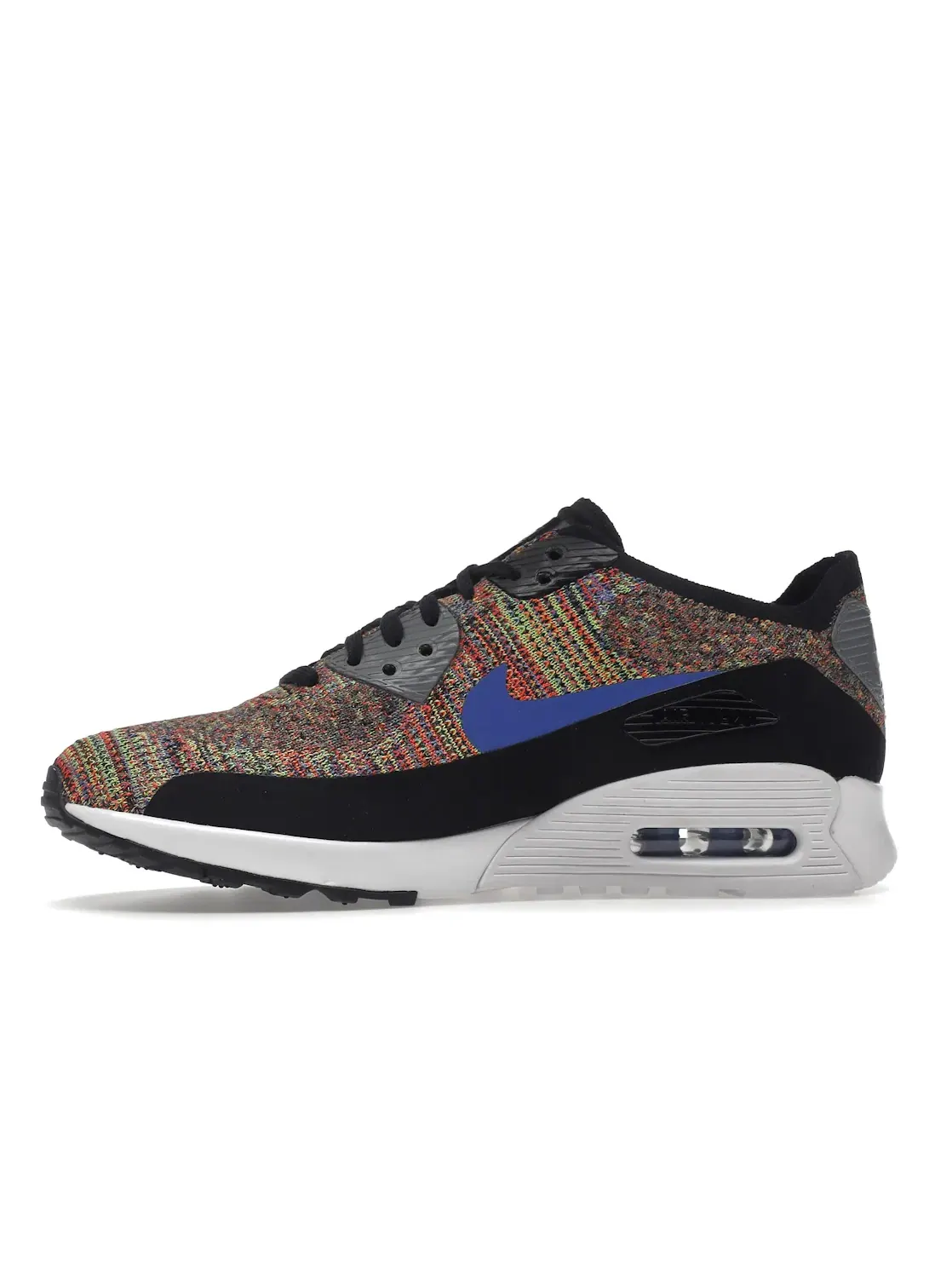 Женские кроссовки для повседневной носки Nike Air Max 90 Ultra 2.0 Flyknit Nike — изображение 3 из 4, черный/синий/серый