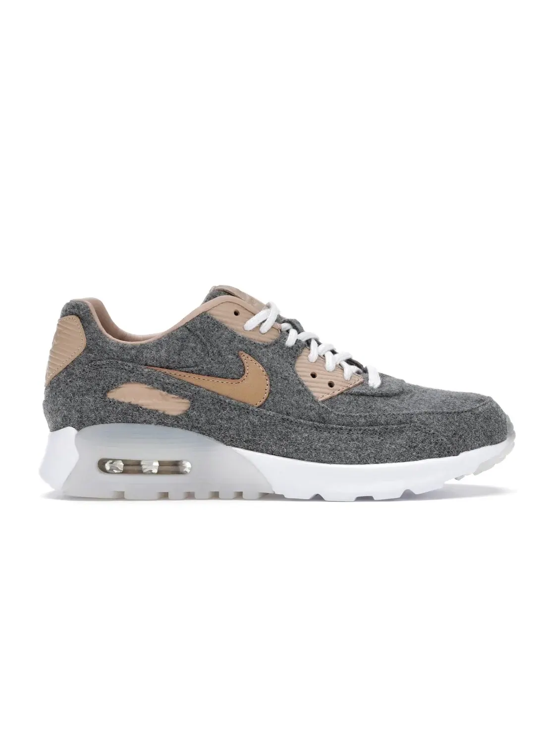 Женские кроссовки повседневные Nike Air Max 90 Ultra — изображение 1 из 4, серый/бежевый-белый