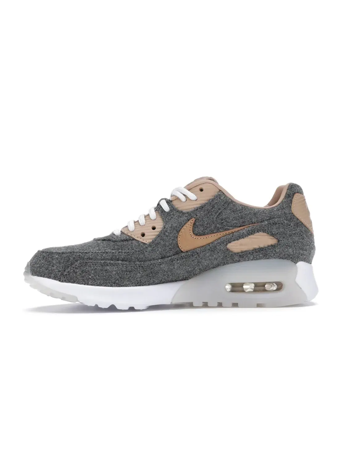 Женские кроссовки повседневные Nike Air Max 90 Ultra — изображение 3 из 4, серый/бежевый-белый