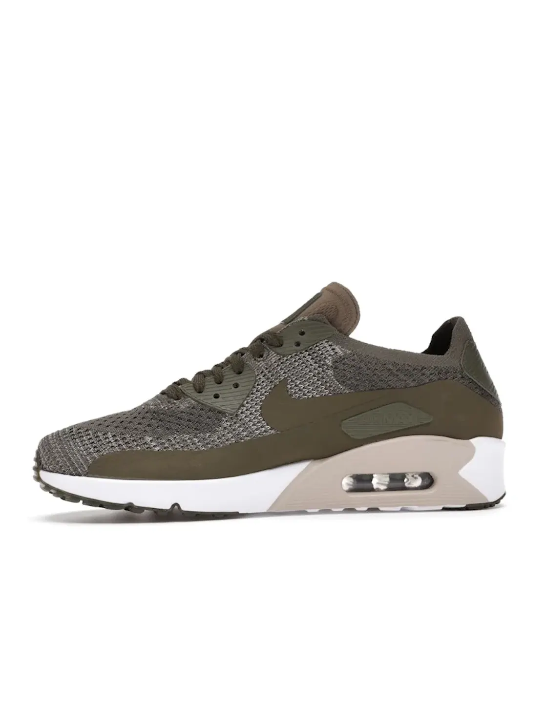 Мужские кроссовки для повседневной носки Nike Air Max 90 Ultra Flyknit 2 — изображение 3 из 4, оливковый/оливковый