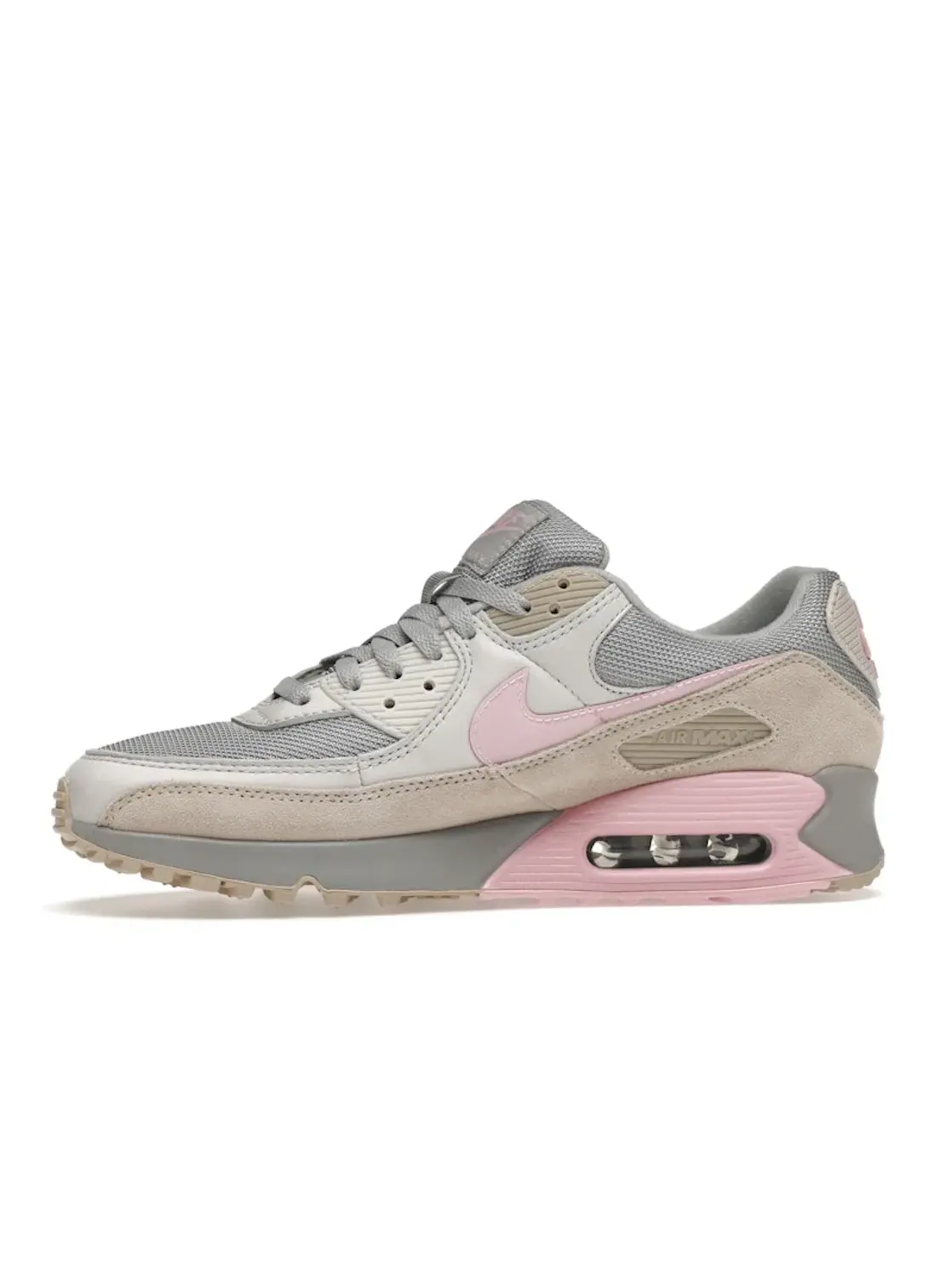 Мужские кроссовки с сетчатым верхом Nike Air Max 90 — изображение 3 из 4, серый/розовый-серый