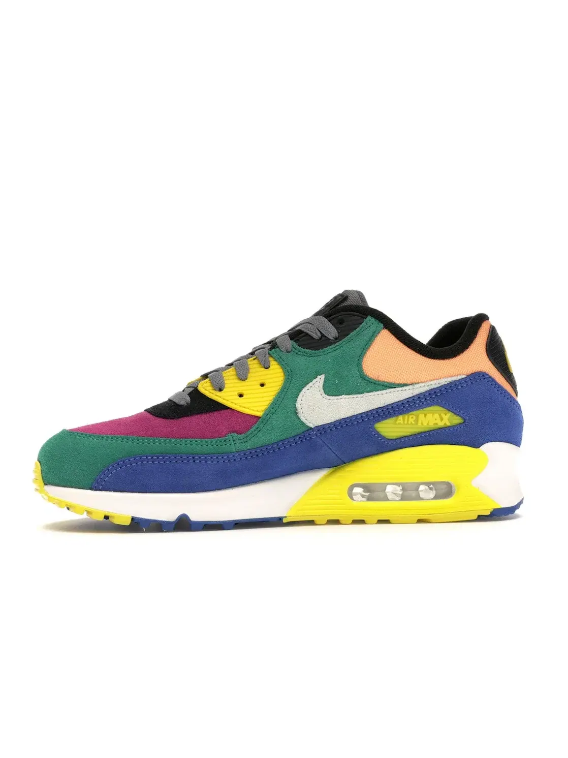 Мужские кроссовки Lifestyle с разноцветным верхом Nike Air Max 90 — изображение 3 из 4, зеленый