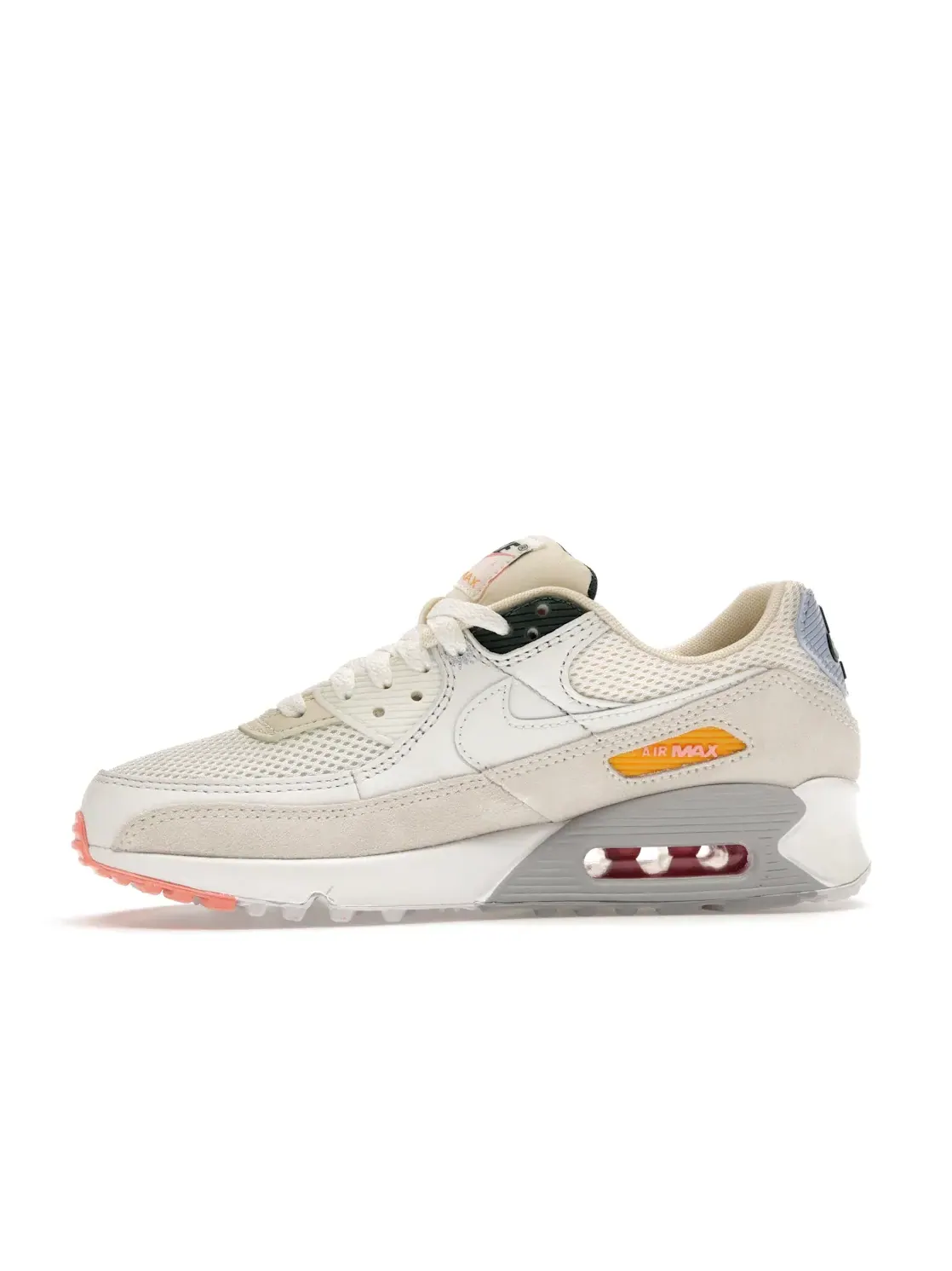 Женские кроссовки Lifestyle Nike Air Max 90 — изображение 3 из 4, белый/зеленый//белый