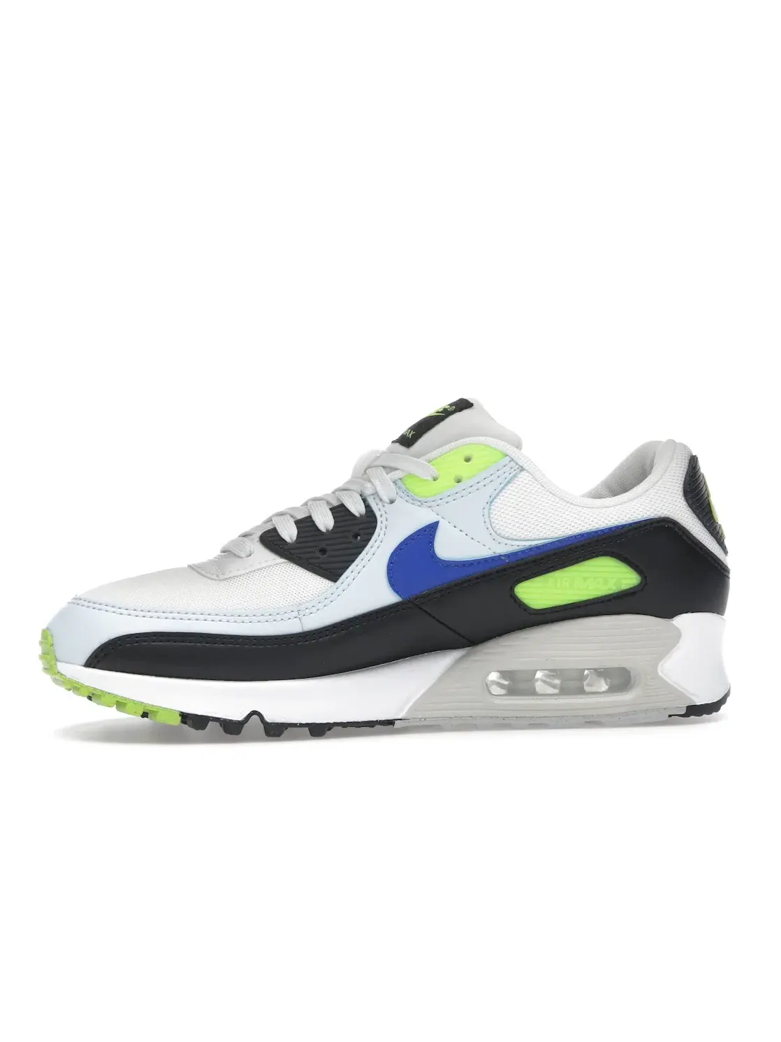 Женские кроссовки с амортизацией Nike Air Max 90 Nike — изображение 3 из 4, белый//синий/синий