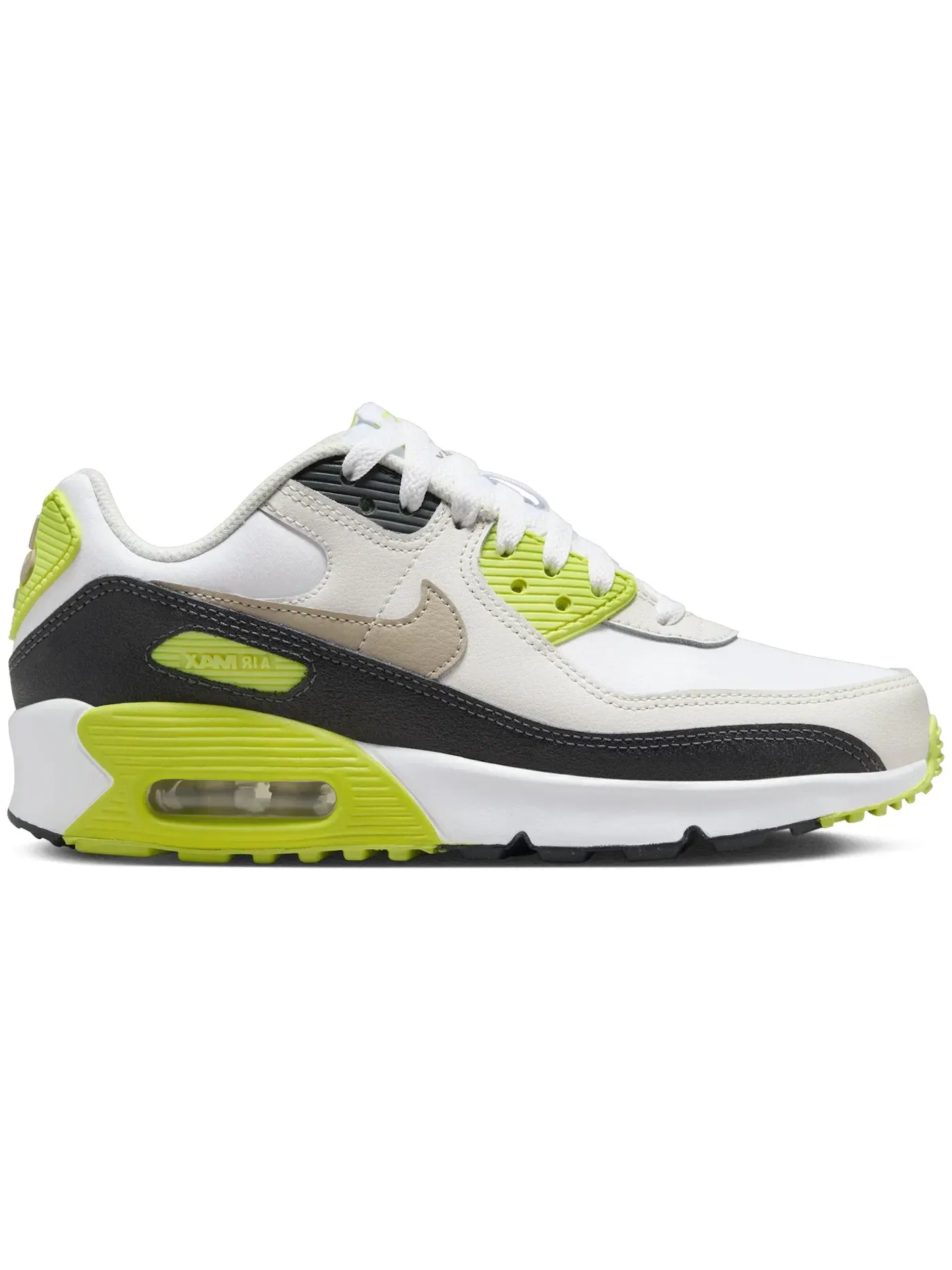 Детские кроссовки lifestyle Nike Air Max 90 — изображение 1 из 1, белый//темный серый/хаки