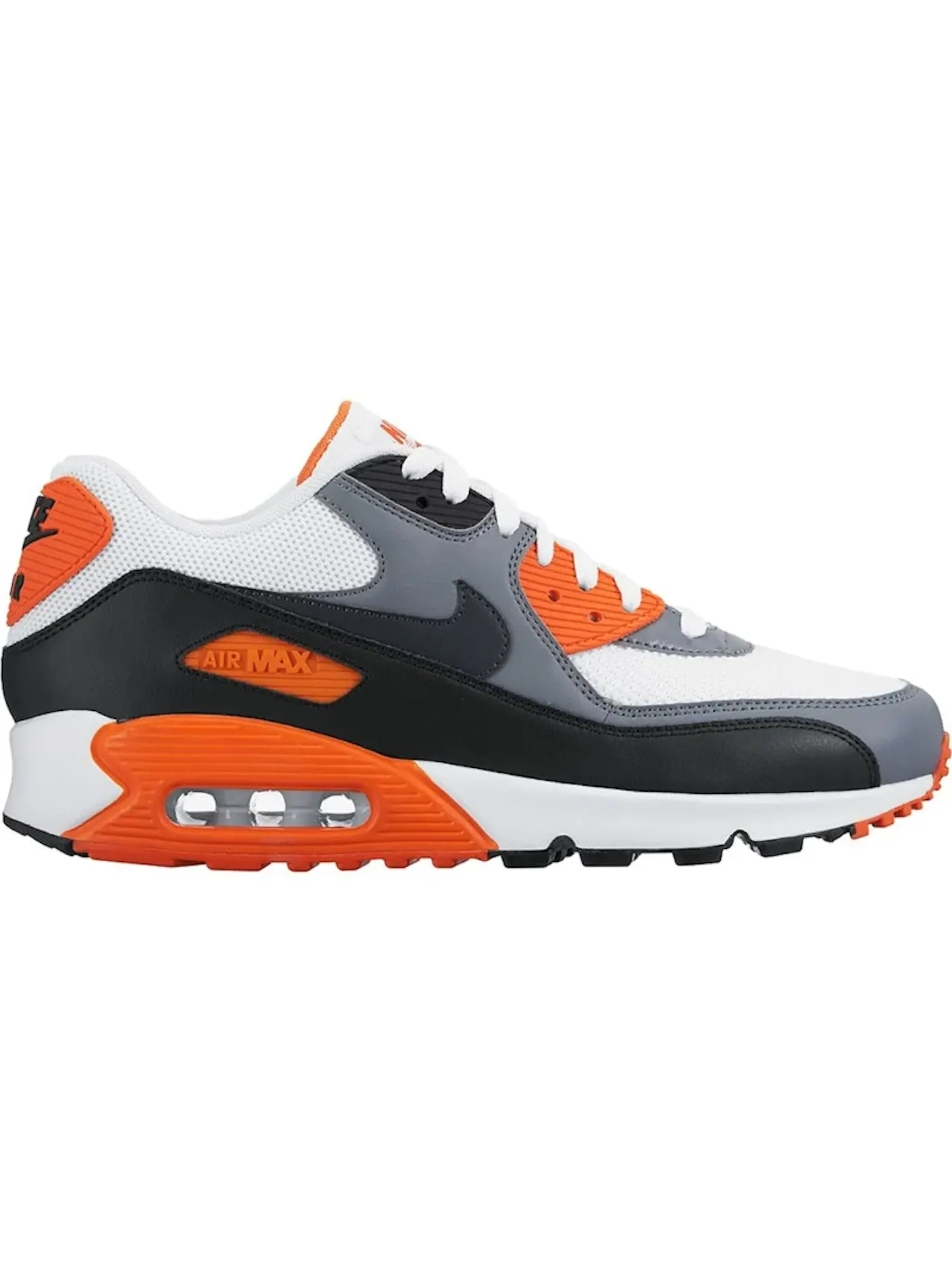 Мужские кроссовки с амортизацией Nike Air Max 90 Nike — изображение 1 из 1, белый/-серый-черный