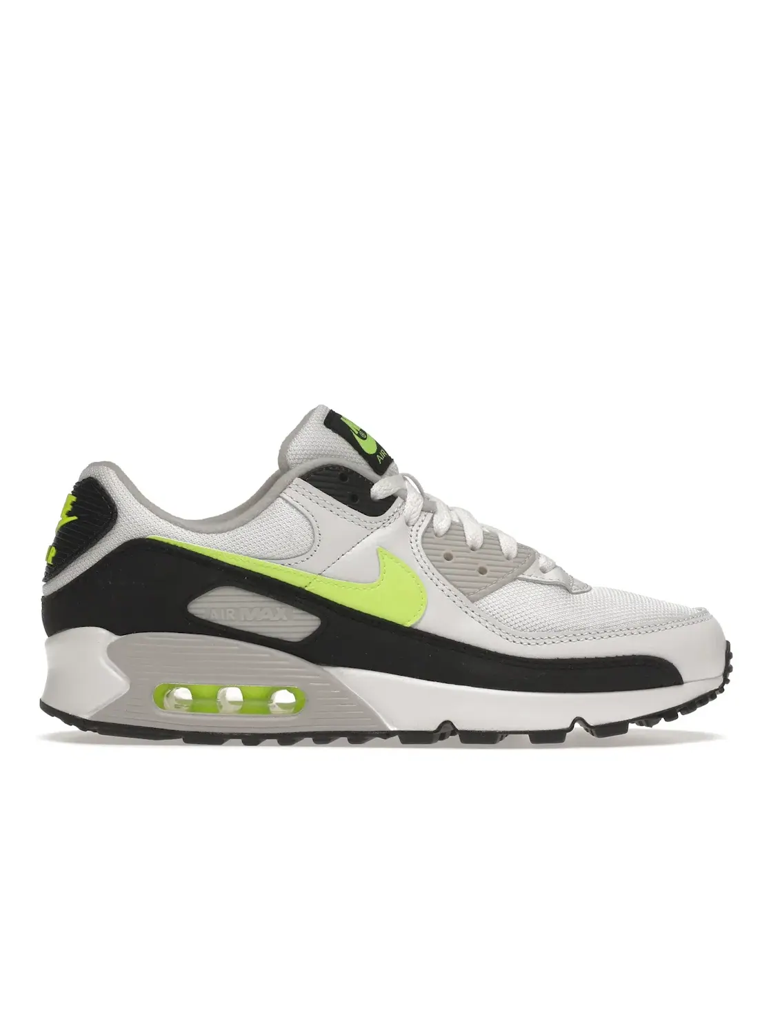 Мужские кроссовки Lifestyle с контрастными деталями Nike Air Max 90 — изображение 1 из 4, белый/-черный-серый