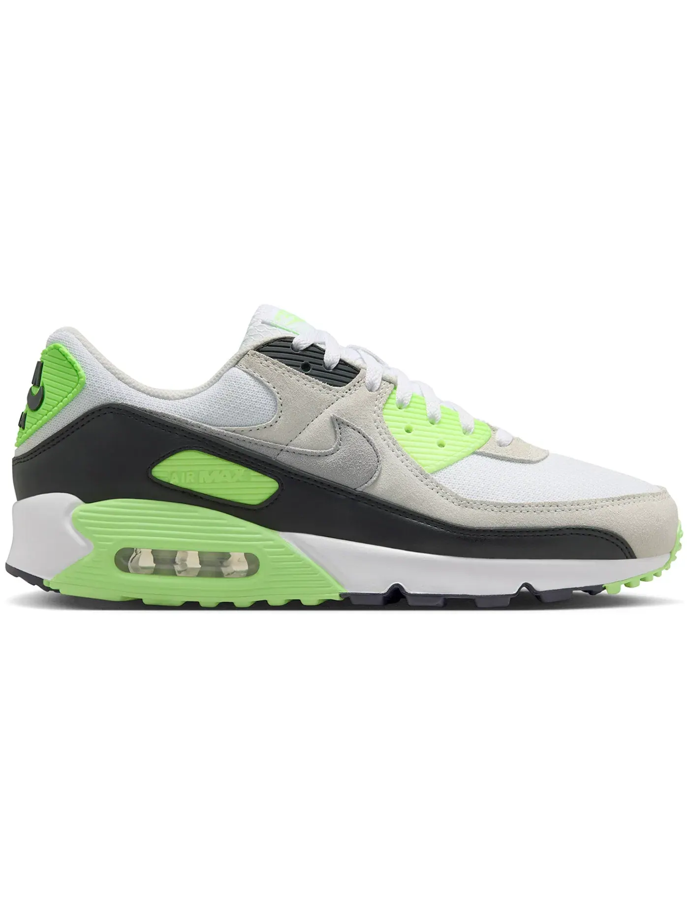Мужские кроссовки Lifestyle с перфорацией Nike Air Max 90 — изображение 1 из 1, белый/светлый/оливковый
