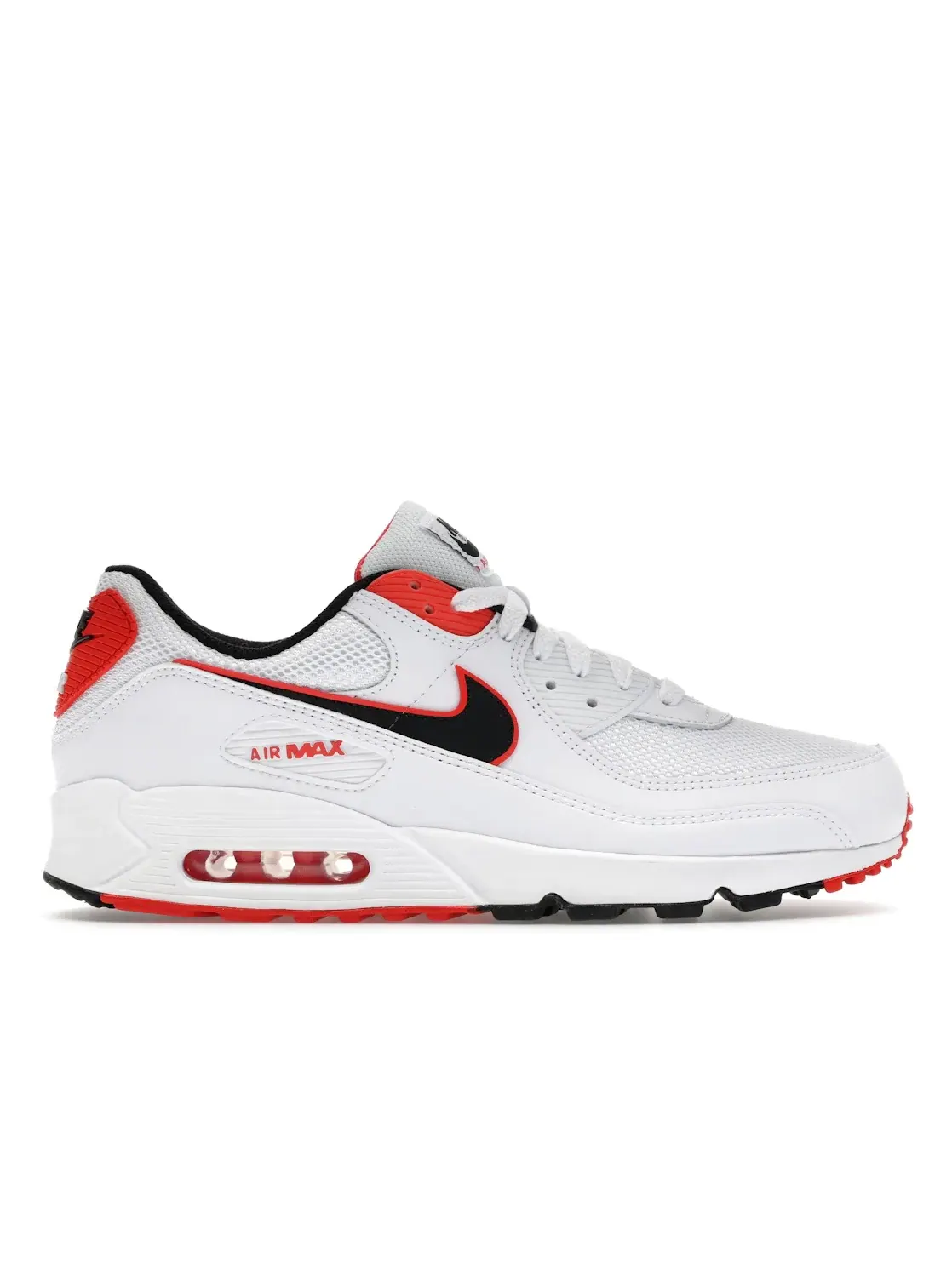 Мужские кроссовки с массивной подошвой Nike Air Max 90 — изображение 1 из 4, белый/оранжевый/черный