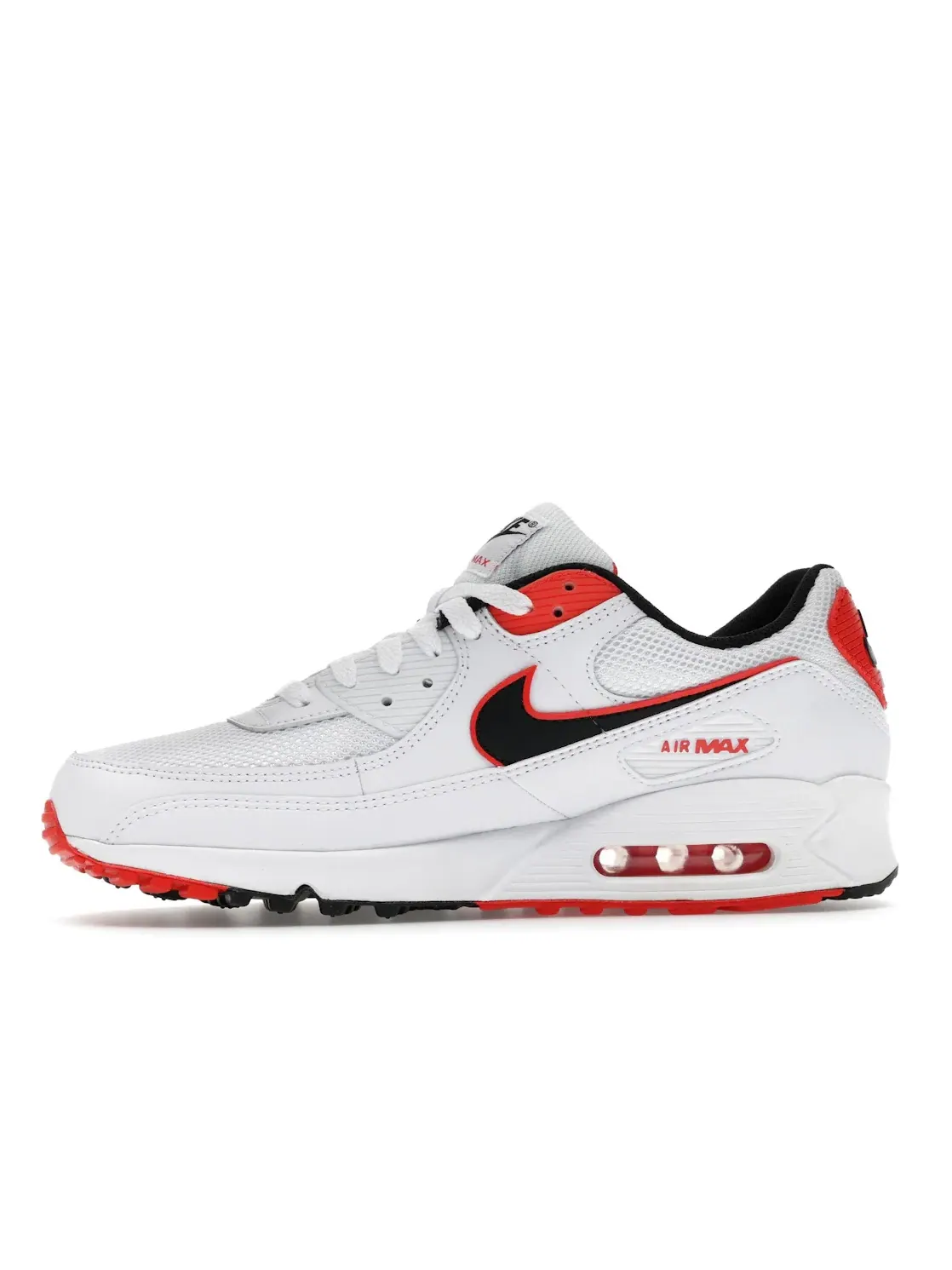Мужские кроссовки с массивной подошвой Nike Air Max 90 — изображение 3 из 4, белый/оранжевый/черный