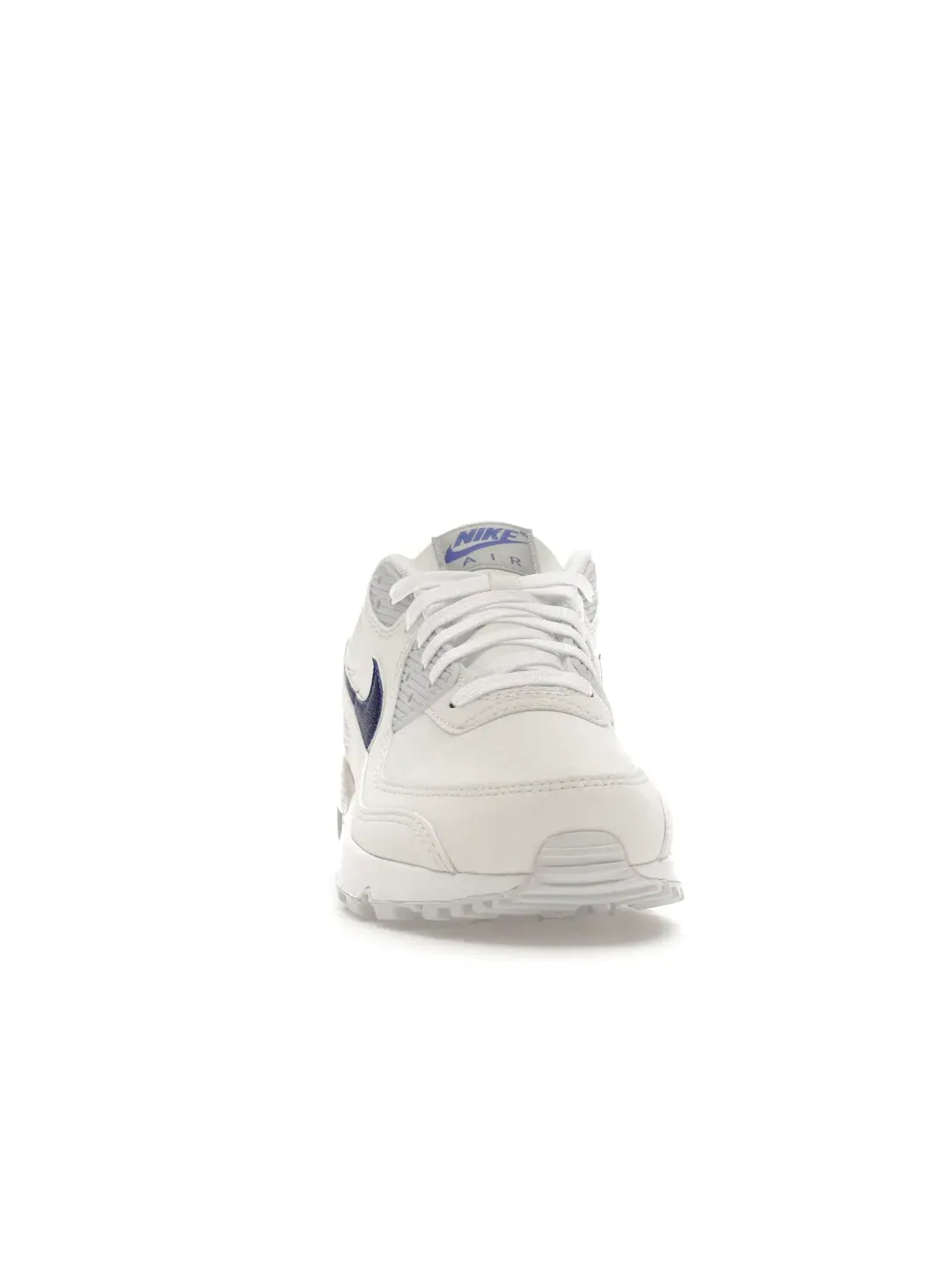 Женские кроссовки с перфорацией Nike Air Max 90 — изображение 2 из 4, белый/платиновый/синий