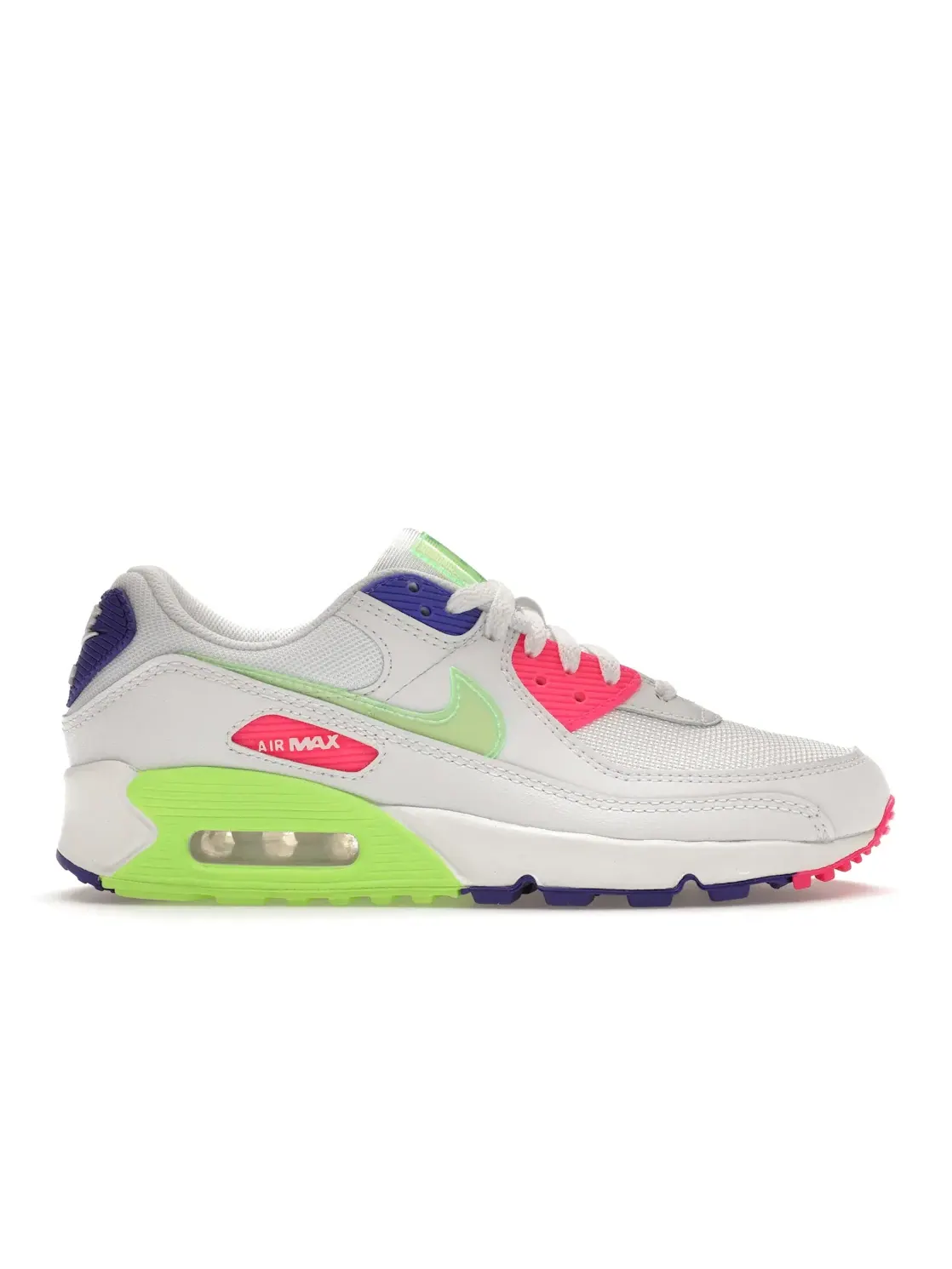 Женские кроссовки с амортизацией Nike Air Max 90 — изображение 1 из 4, белый/мульти