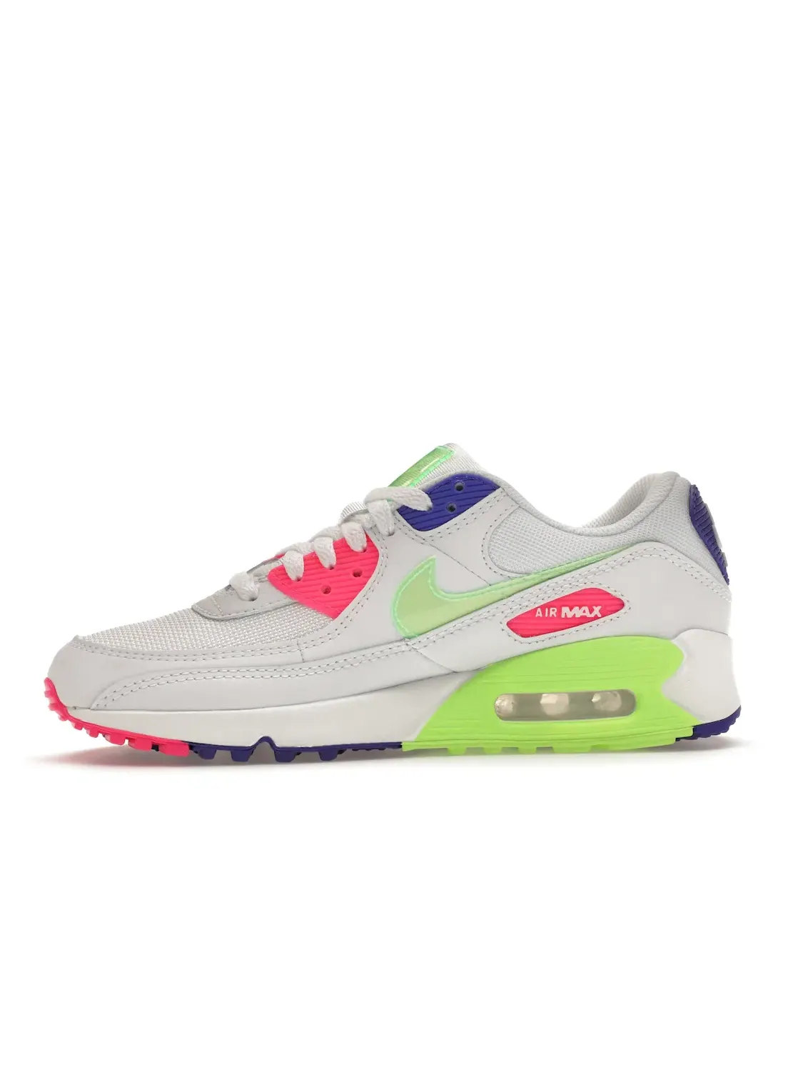 Женские кроссовки с амортизацией Nike Air Max 90 — изображение 3 из 4, белый/мульти