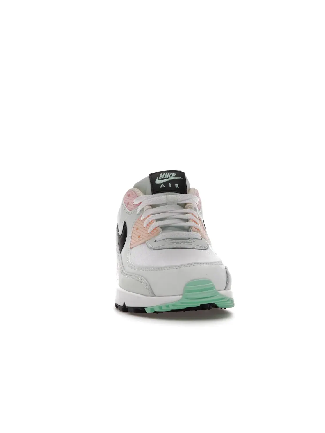 Женские кроссовки Lifestyle с липучками Nike Air Max 90 — изображение 2 из 4, белый//зеленый/черный