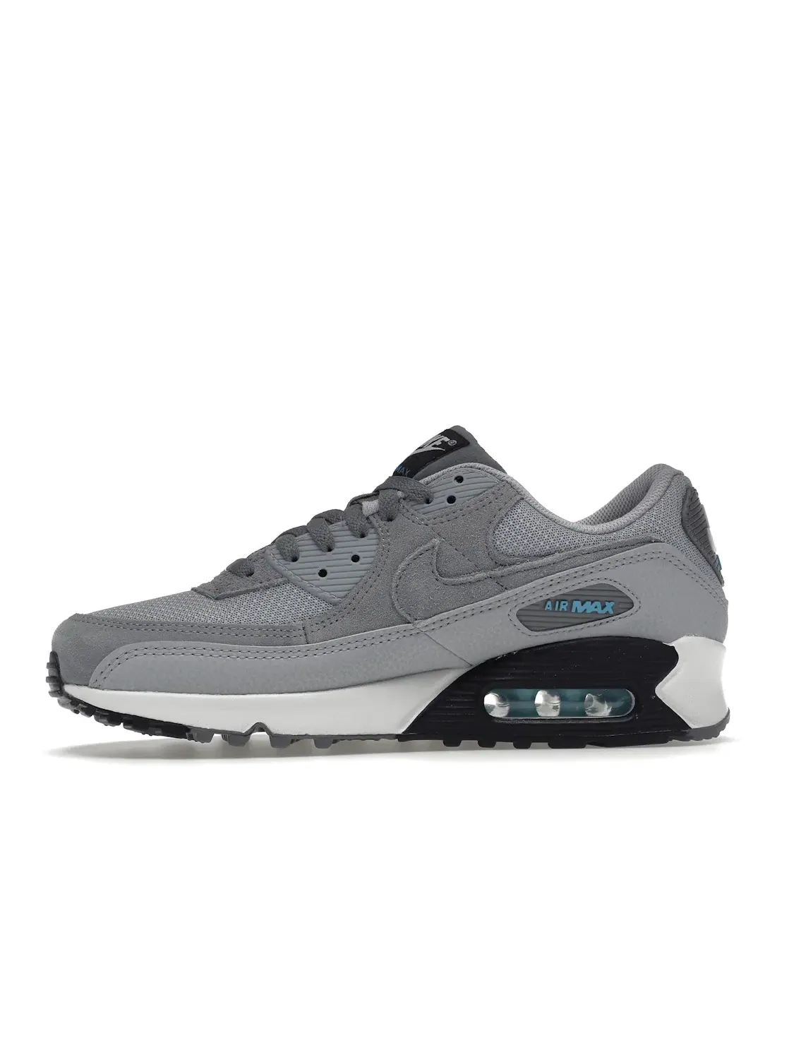Мужские кроссовки для повседневной носки Nike Air Max 90 — изображение 3 из 4, серый/белый/синий/серый