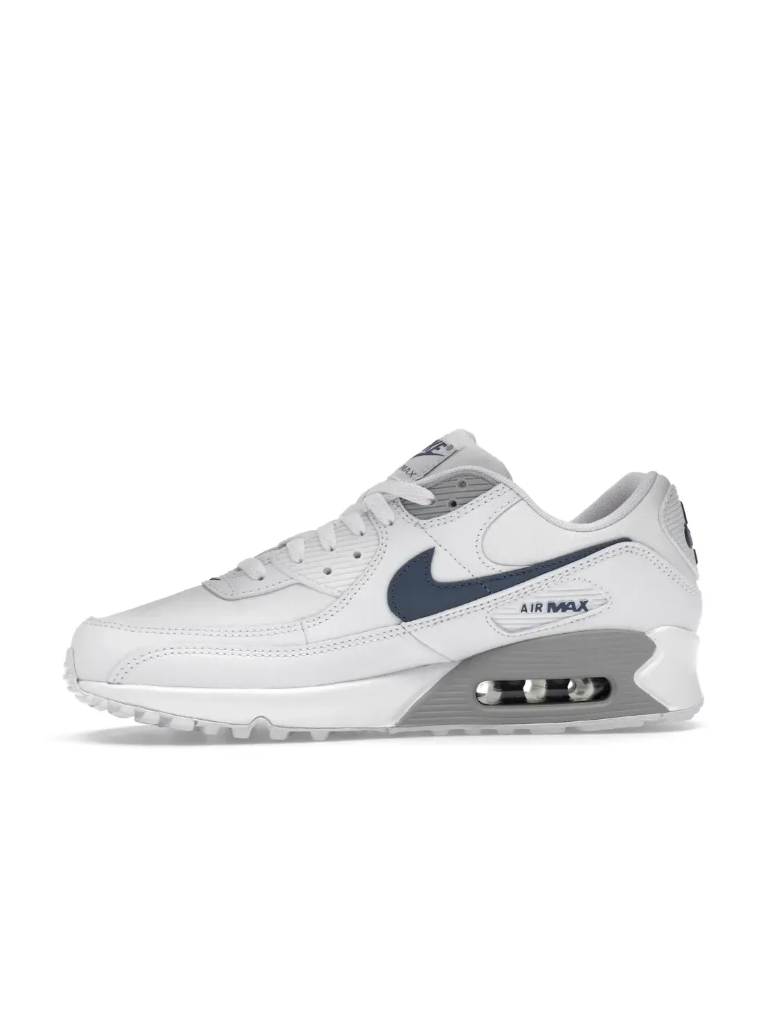 Мужские кроссовки Lifestyle с повседневным дизайном Nike Air Max 90 — изображение 3 из 4, белый/серый/синий