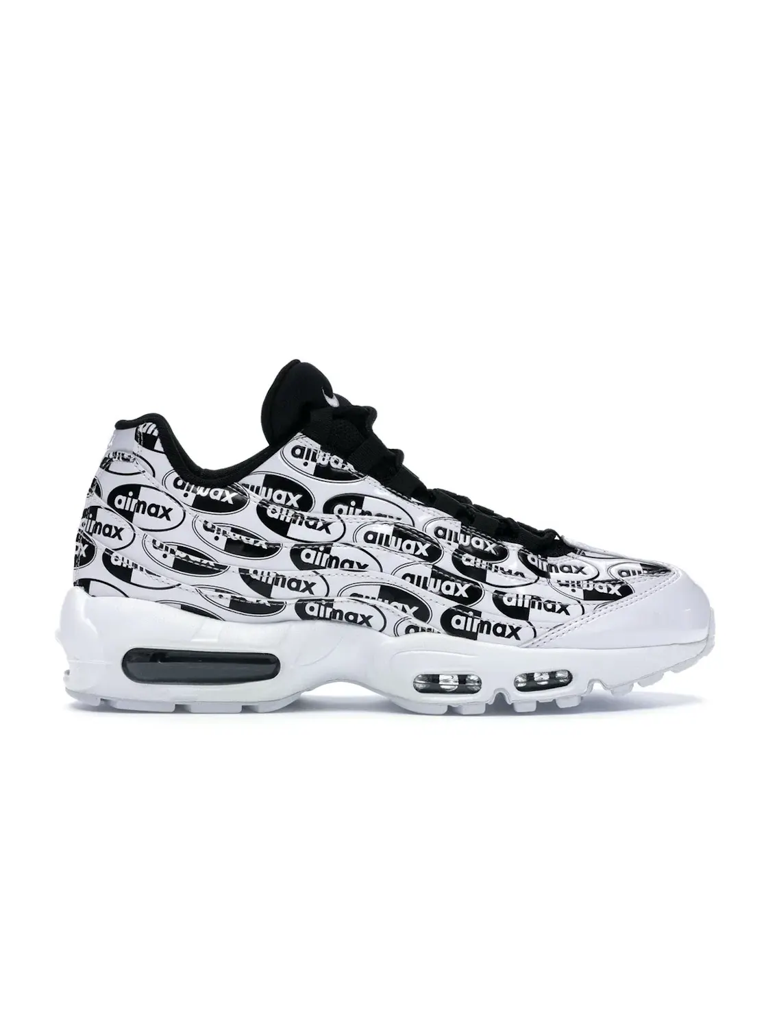Мужские кроссовки Lifestyle с принтом Nike Air Max 95 — изображение 1 из 4, белый белый-черный