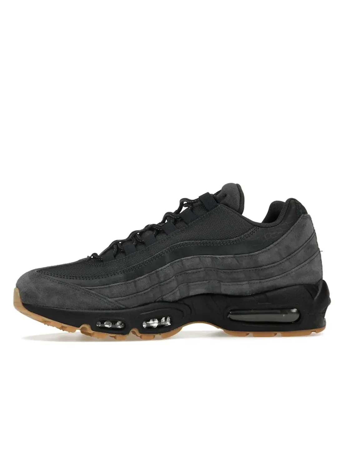 Мужские кроссовки с замшевым верхом Nike Air Max 95 — изображение 3 из 4, черный-коричневый