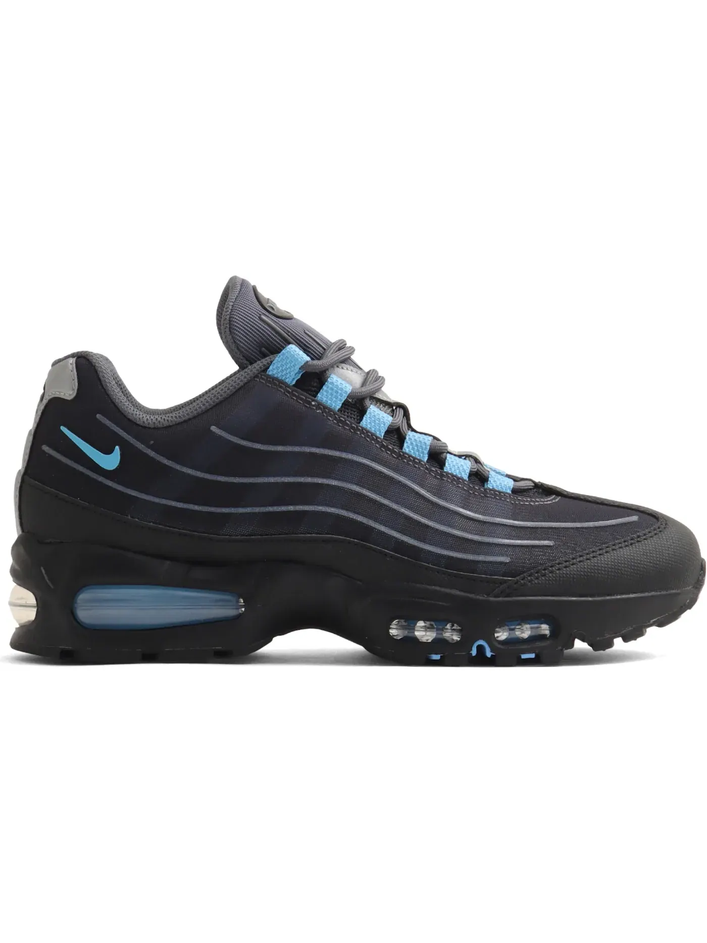 Мужские кроссовки с технологией Air Max Nike Air Max 95 Big Bubble Tech — изображение 1 из 1, черный/синий/серый