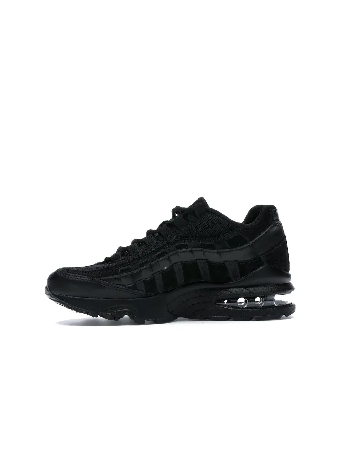 Детские кроссовки Lifestyle с замшевым верхом Nike Air Max 95 — изображение 3 из 4, черный/черный-черный