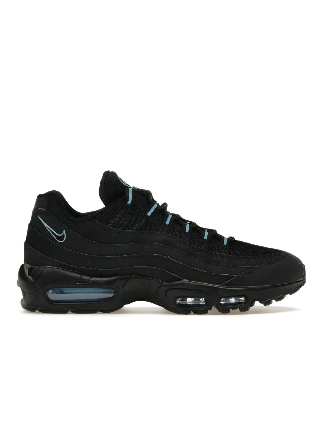 Мужские кроссовки Lifestyle с дизайном в несколько слоев Nike Air Max 95 — изображение 1 из 4, черный//синий