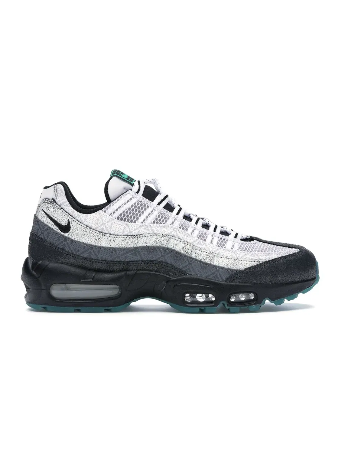 Мужские кроссовки с принтом Nike Air Max 95 Nike — изображение 1 из 4, белый/черный