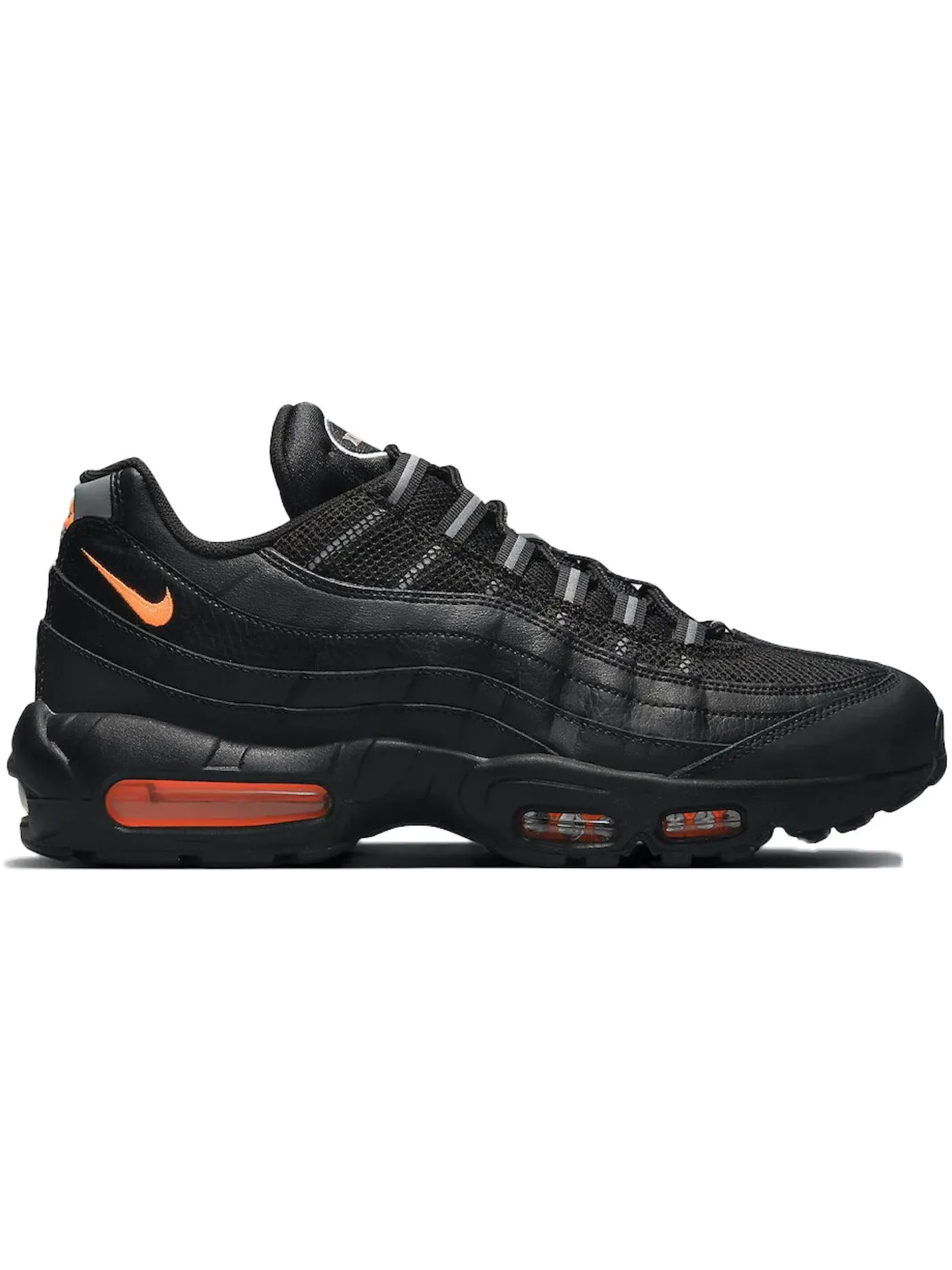 Мужские кроссовки Lifestyle с принтом Nike Air Max 95 Essential — изображение 1 из 1, черный/черный/оранжевый