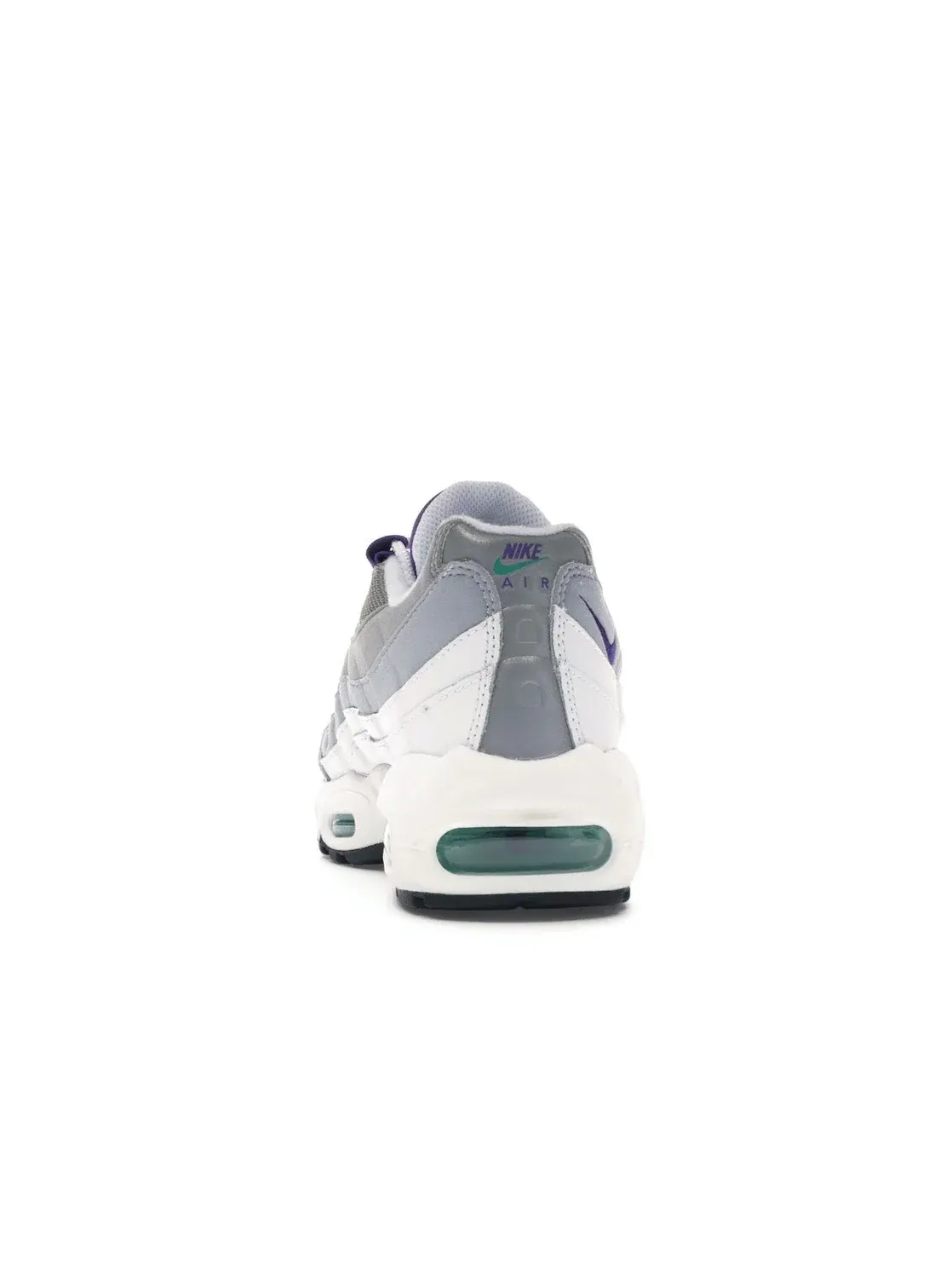Женские кроссовки Lifestyle с обновленным дизайном Nike Air Max 95 Nike — изображение 4 из 4, белый/фиолетовый-зеленый