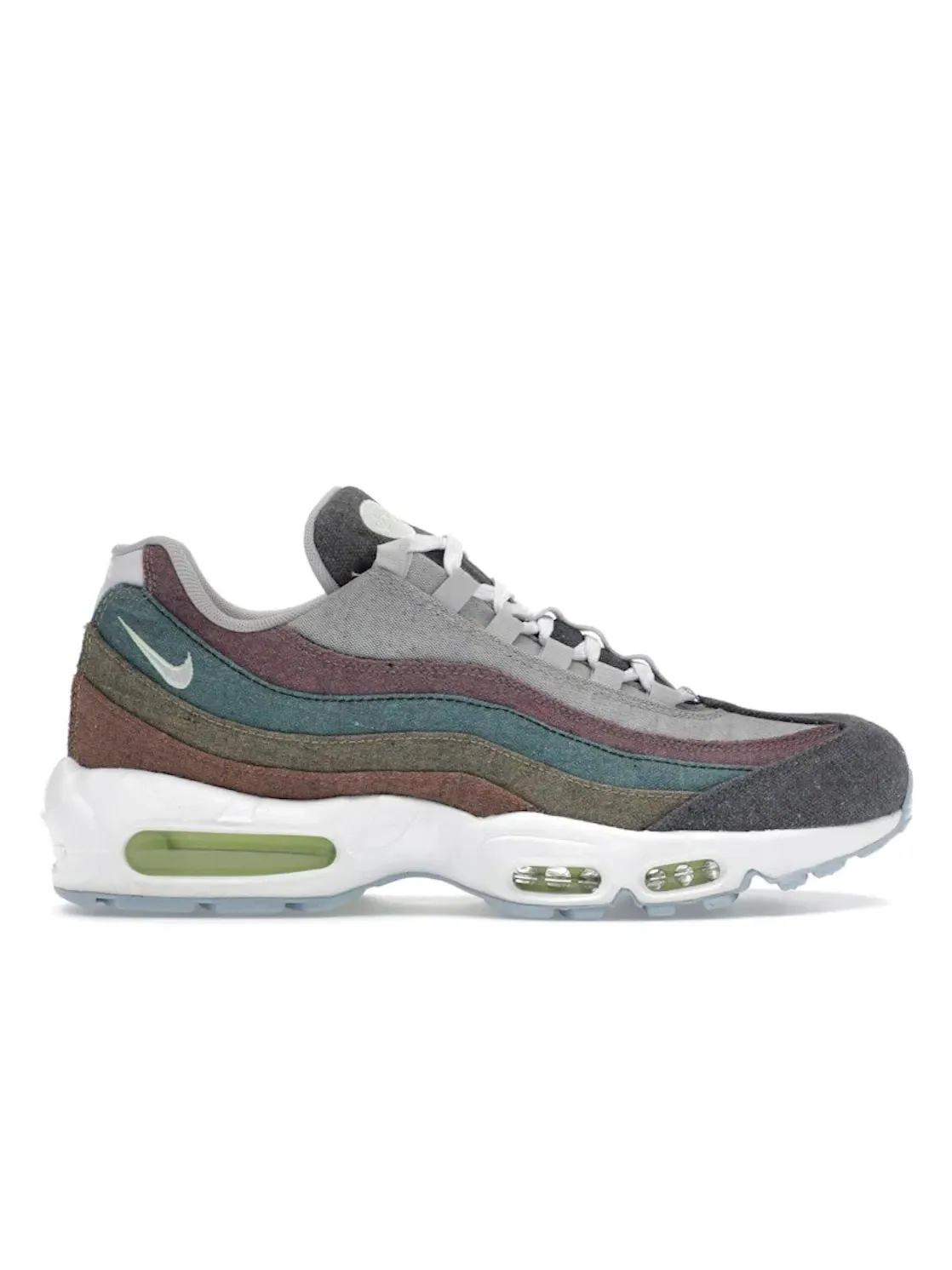 Мужские кроссовки Lifestyle с многоцветным верхом Nike Air Max 95 — изображение 1 из 4, серый/-яркий-белый