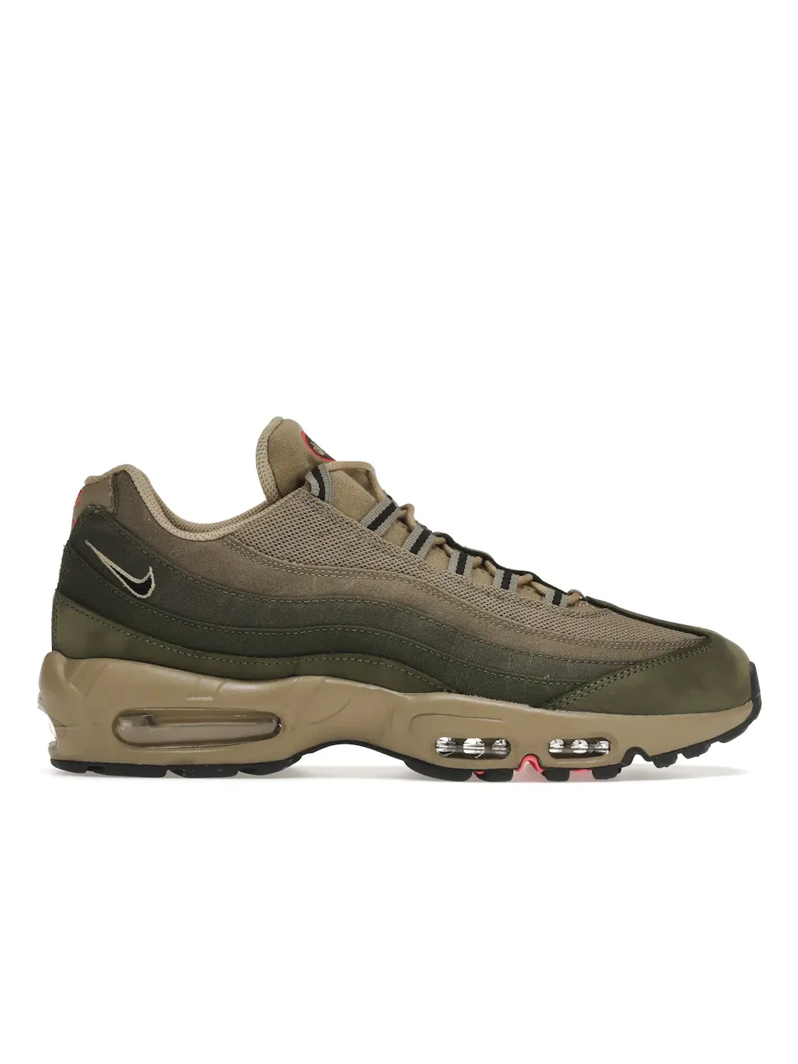 Мужские кроссовки lifestyle с замшевым верхом Nike Air Max 95 — изображение 1 из 4, оливковый/черный-зеленый