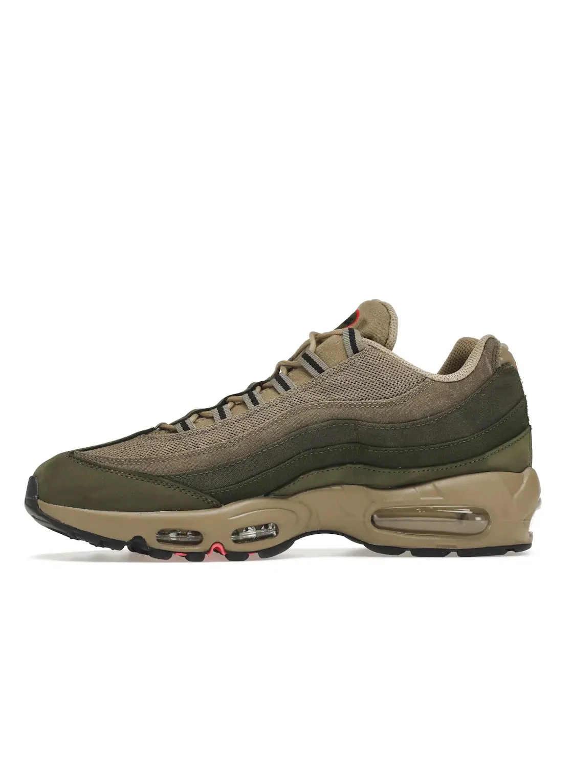 Мужские кроссовки lifestyle с замшевым верхом Nike Air Max 95 — изображение 3 из 4, оливковый/черный-зеленый