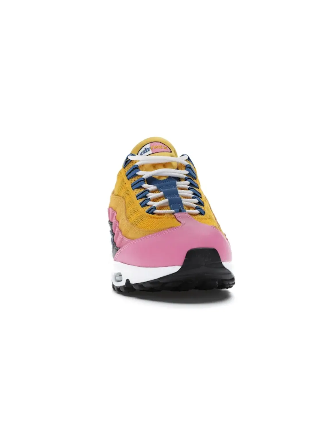 Мужские кроссовки с мультиколорным замшевым верхом Nike Air Max 95 — изображение 2 из 4, желтый/синий-розовый